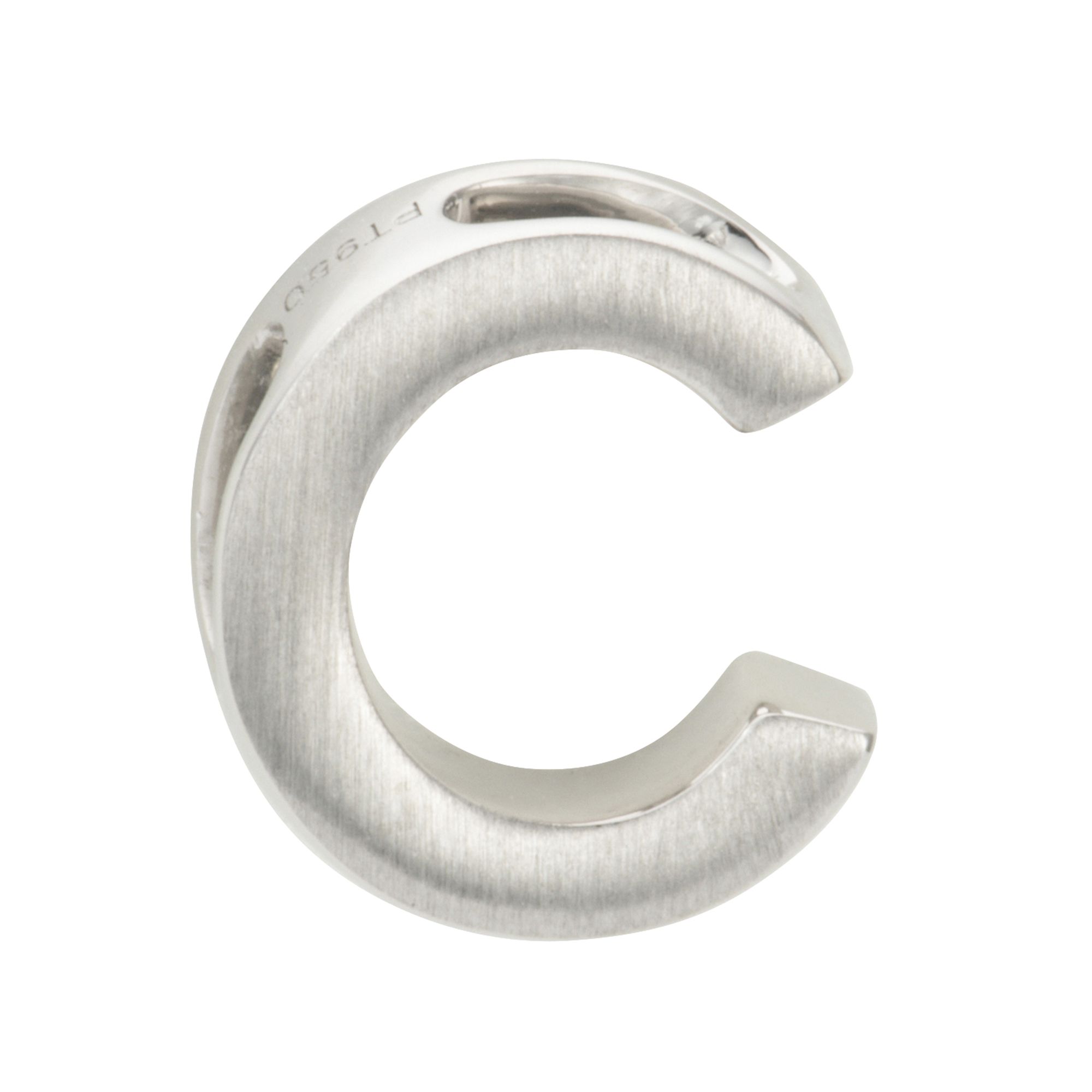 PLATINITY Buchstaben-Anhänger mattiert/poliert mind. 0,8g Platin 950