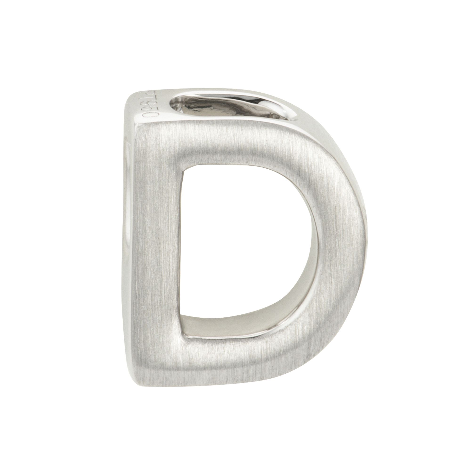 PLATINITY Buchstaben-Anhänger mattiert/poliert mind. 0,8g Platin 950