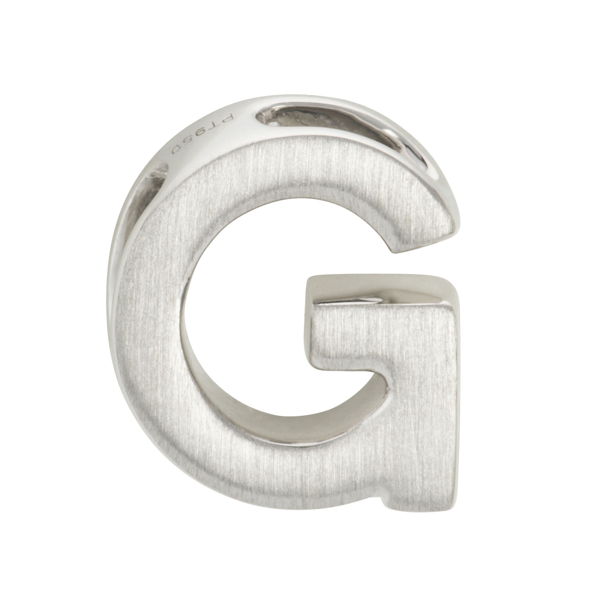 PLATINITY Buchstaben-Anhänger mattiert/poliert mind. 0,8g Platin 950