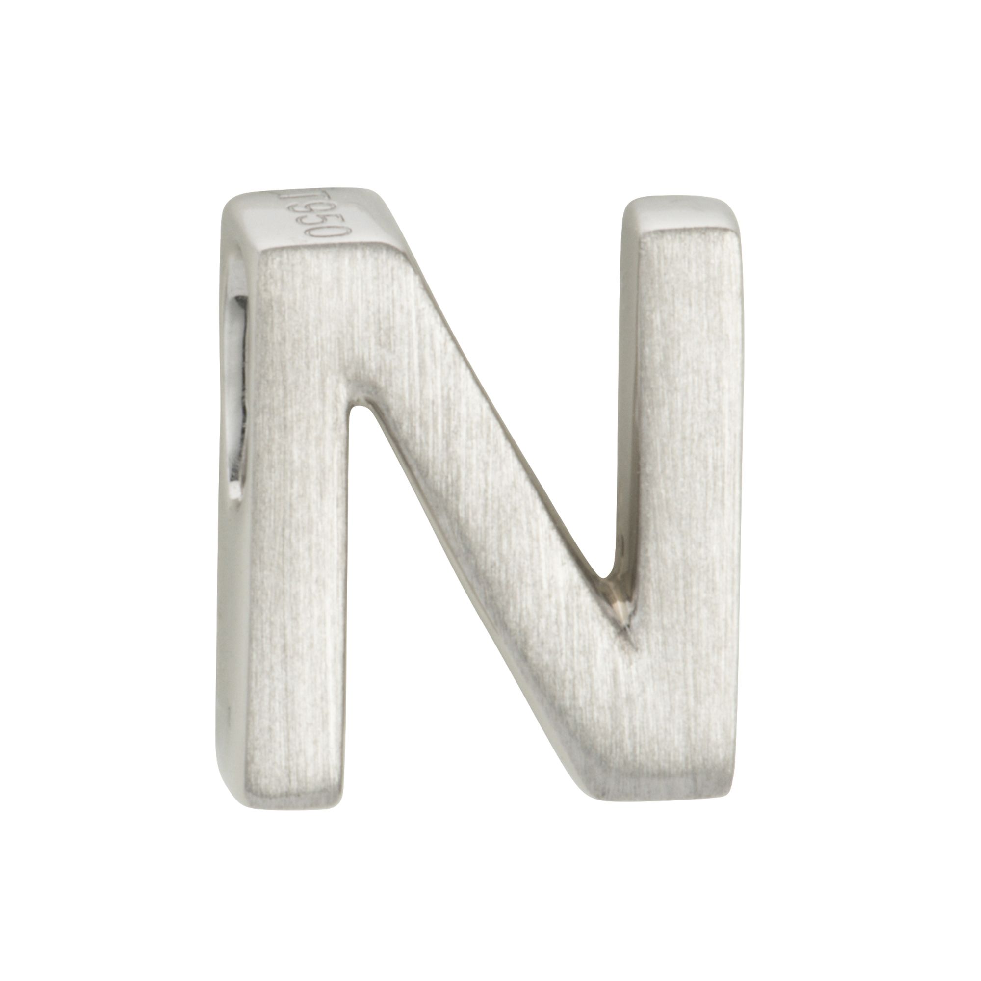 PLATINITY Buchstaben-Anhänger mattiert/poliert mind. 0,8g Platin 950