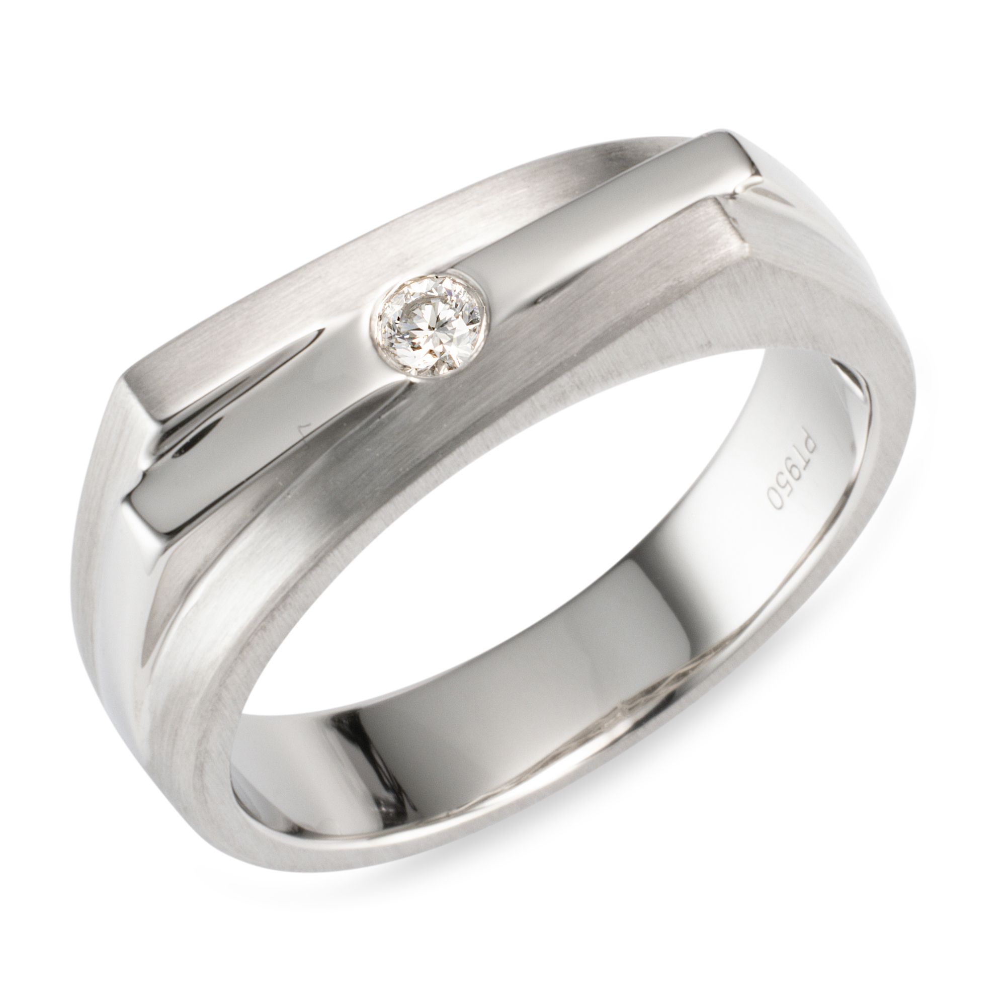 PLATINITY Ring 1 Brillant ca. 0,08ct Hochfeines Weiß/SI Platin 950