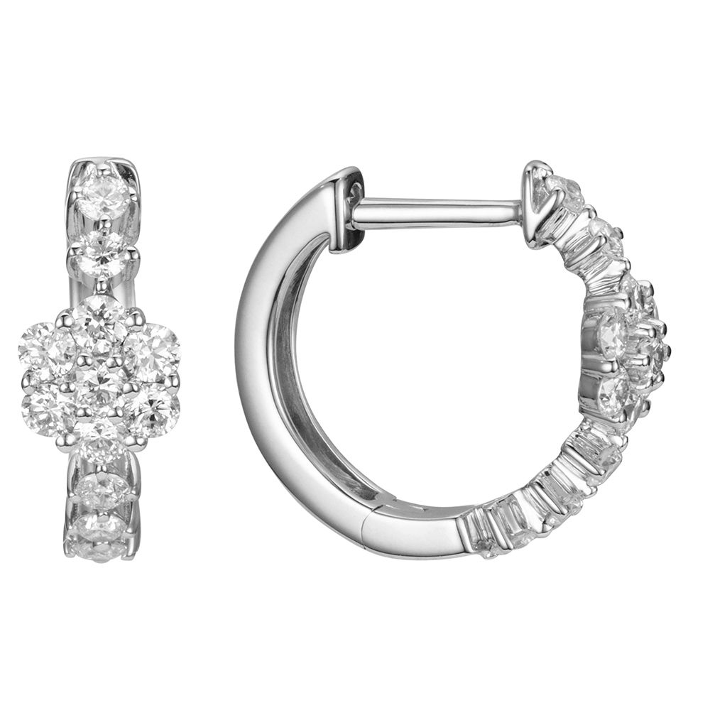 DIAMOUR Creolen 24 Brillanten zus. ca. 0,45ct Gold 585