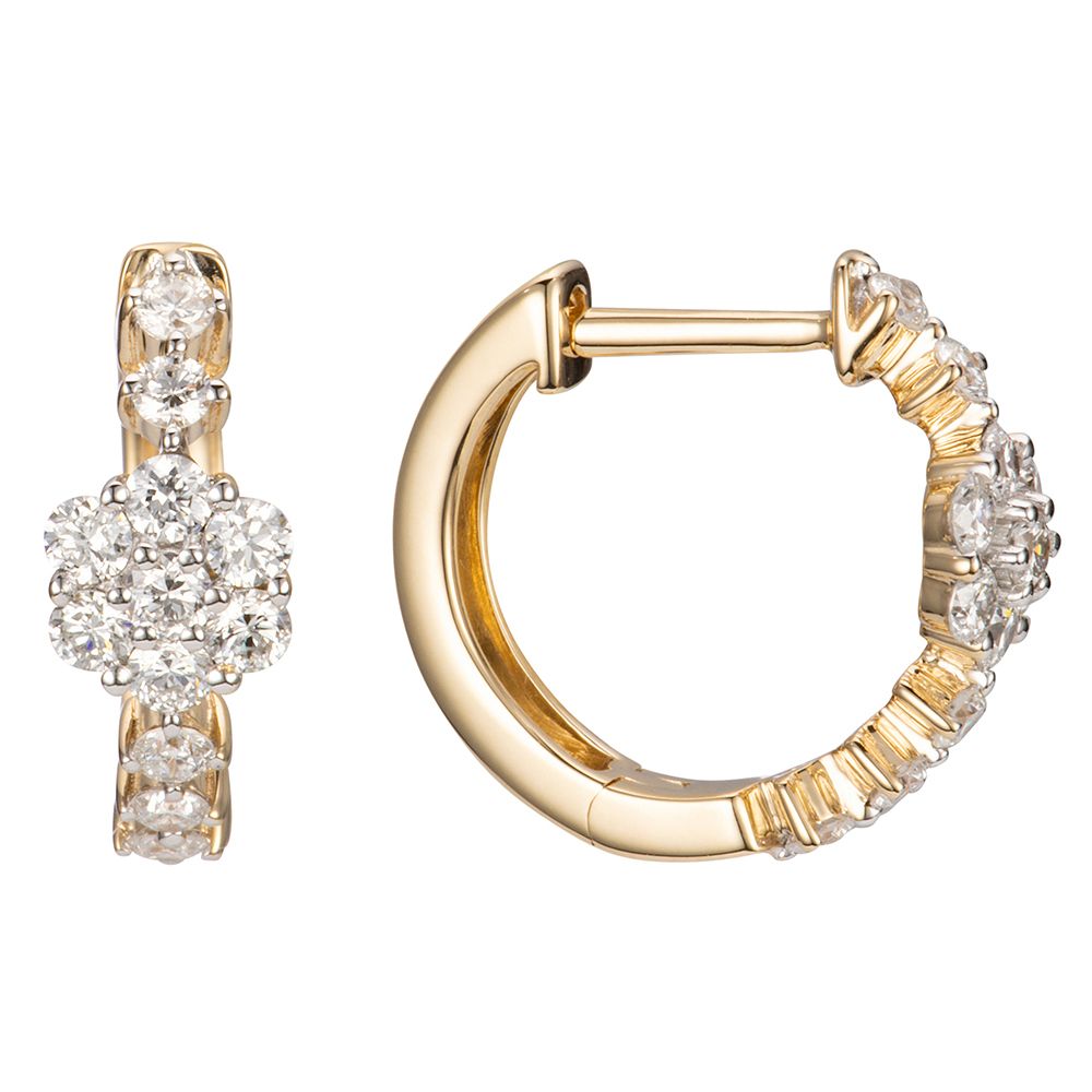 DIAMOUR Creolen 24 Brillanten zus. ca. 0,45ct Gold 585