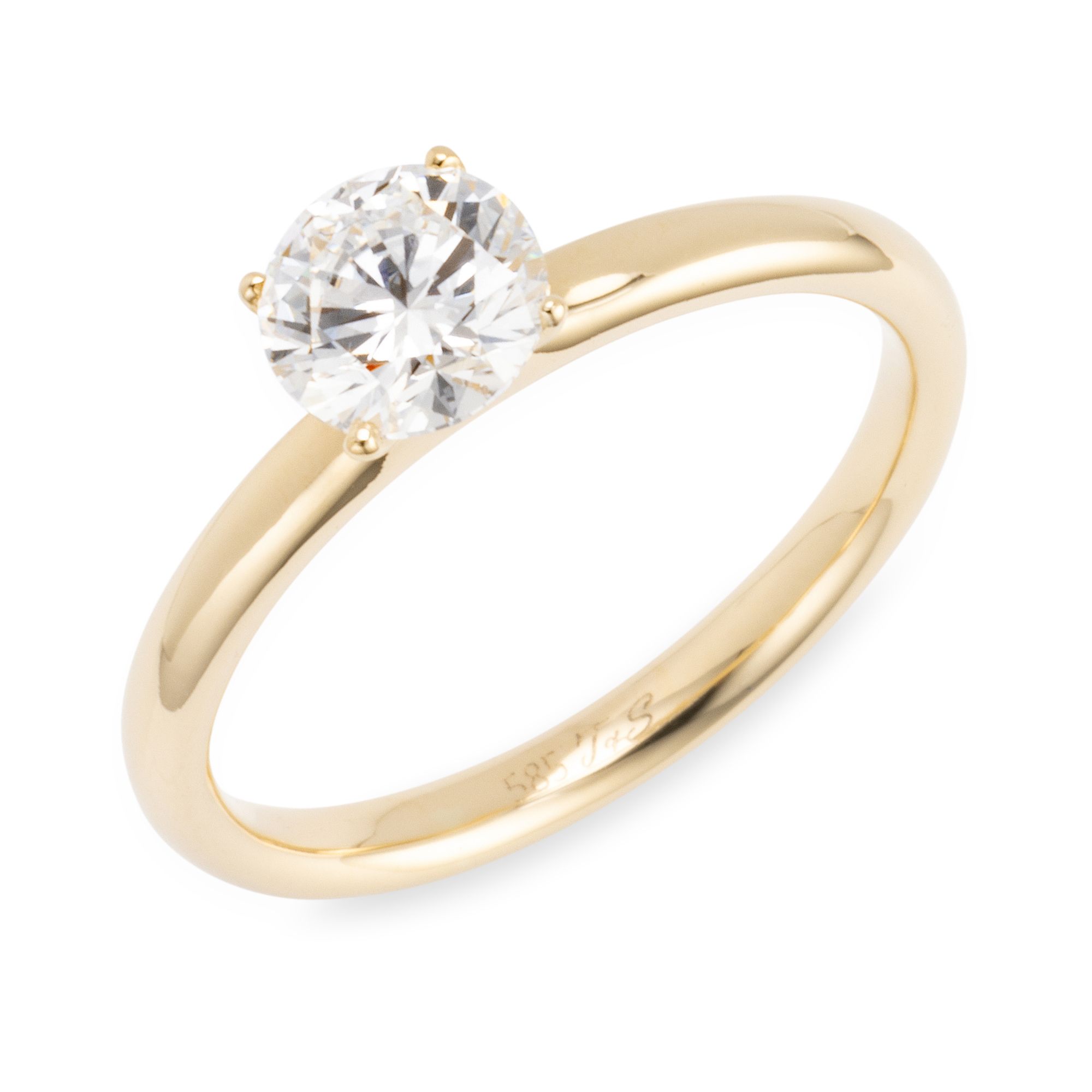 THOMAS & SOHN Lab Grown Brillant ca.0,75ct Solitär-Ring Gold 585