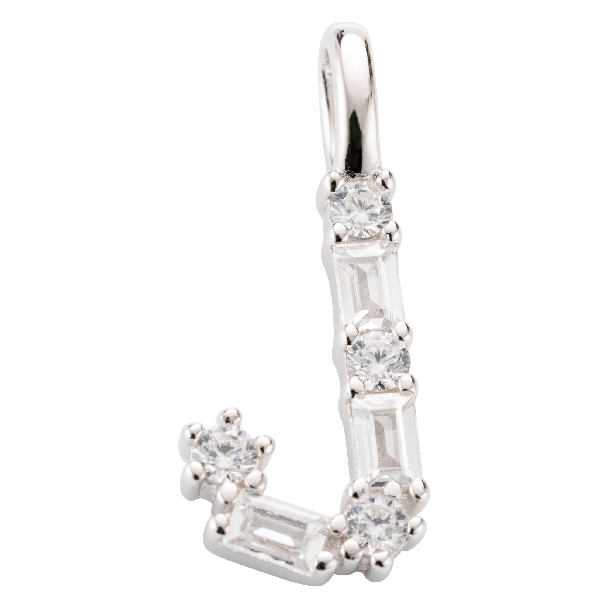 DIAMONIQUE® Buchstaben-Anhänger mind. = 0,33ct Brillantschliff Silber rhodiniert