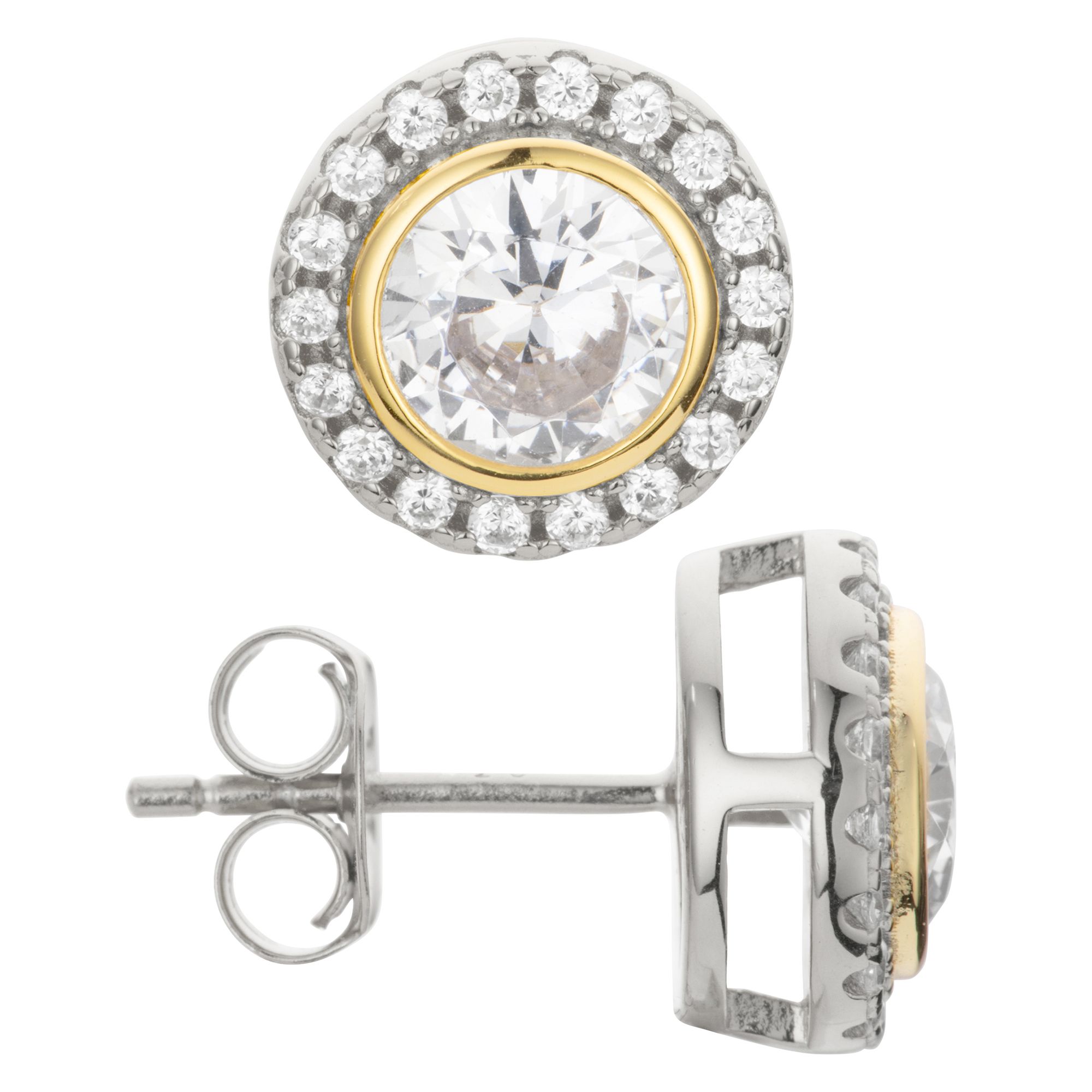 DIAMONIQUE® Ohrstecker = 2,16ct Brillantschliff Silber 925