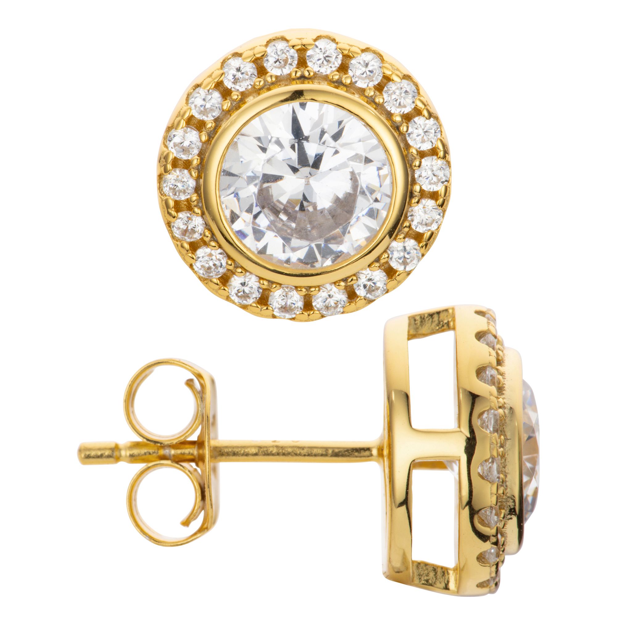 DIAMONIQUE® Ohrstecker = 2,16ct Brillantschliff Silber 925