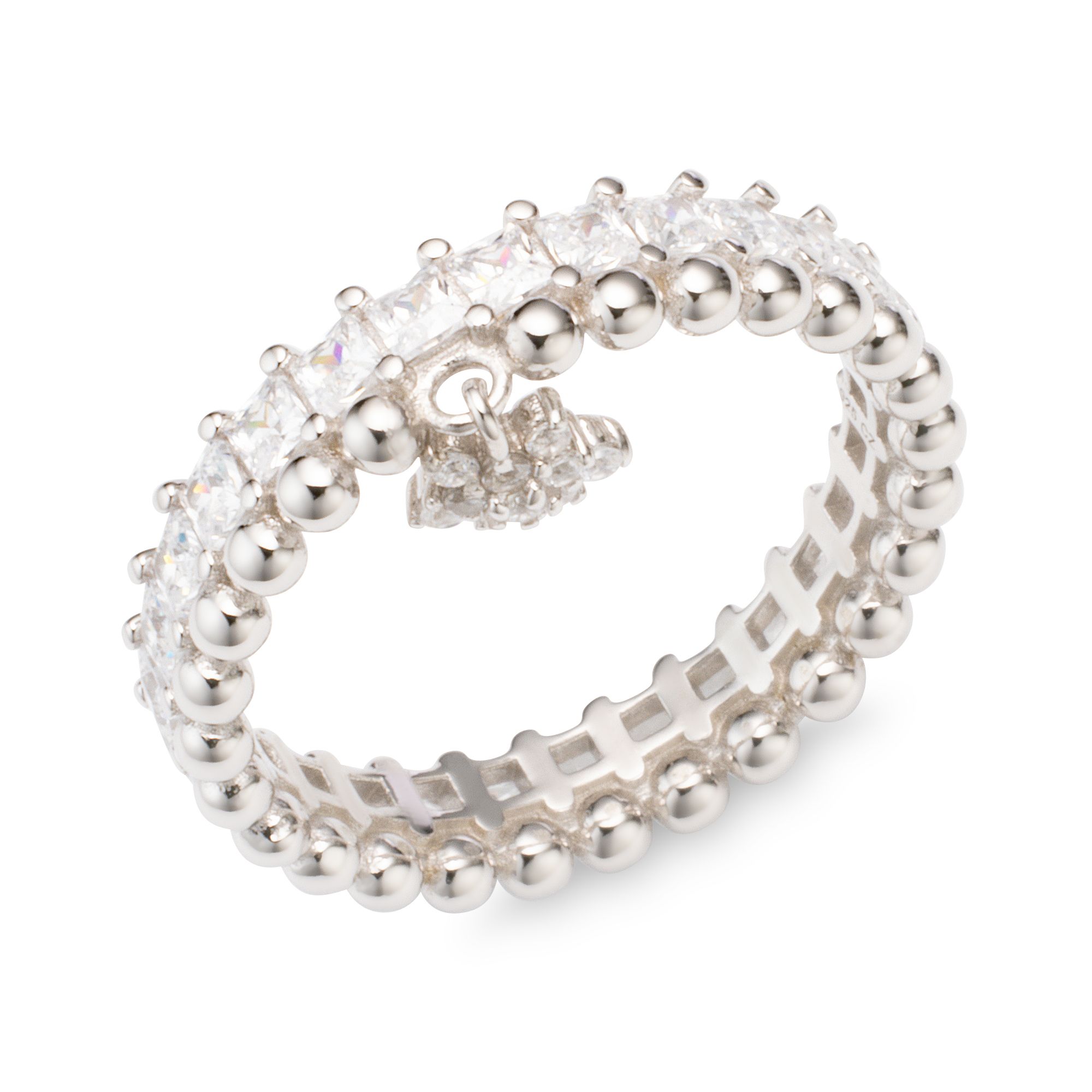 DIAMONIQUE® Ring mind.= 2,00ct Schliffmix Silber rhodiniert