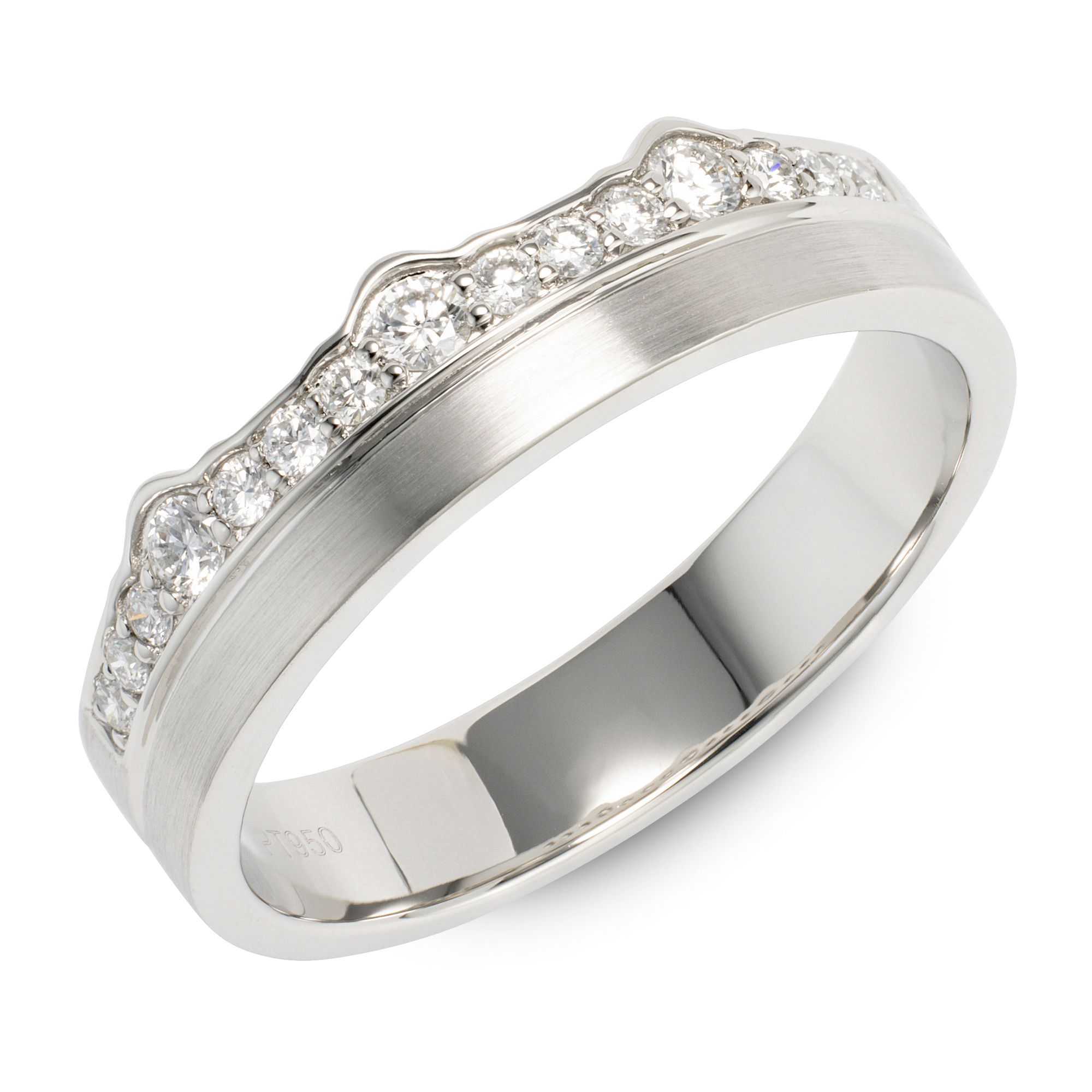 PLATINITY Ring 15 Brillanten zus. ca. 0,23ct Platin 950