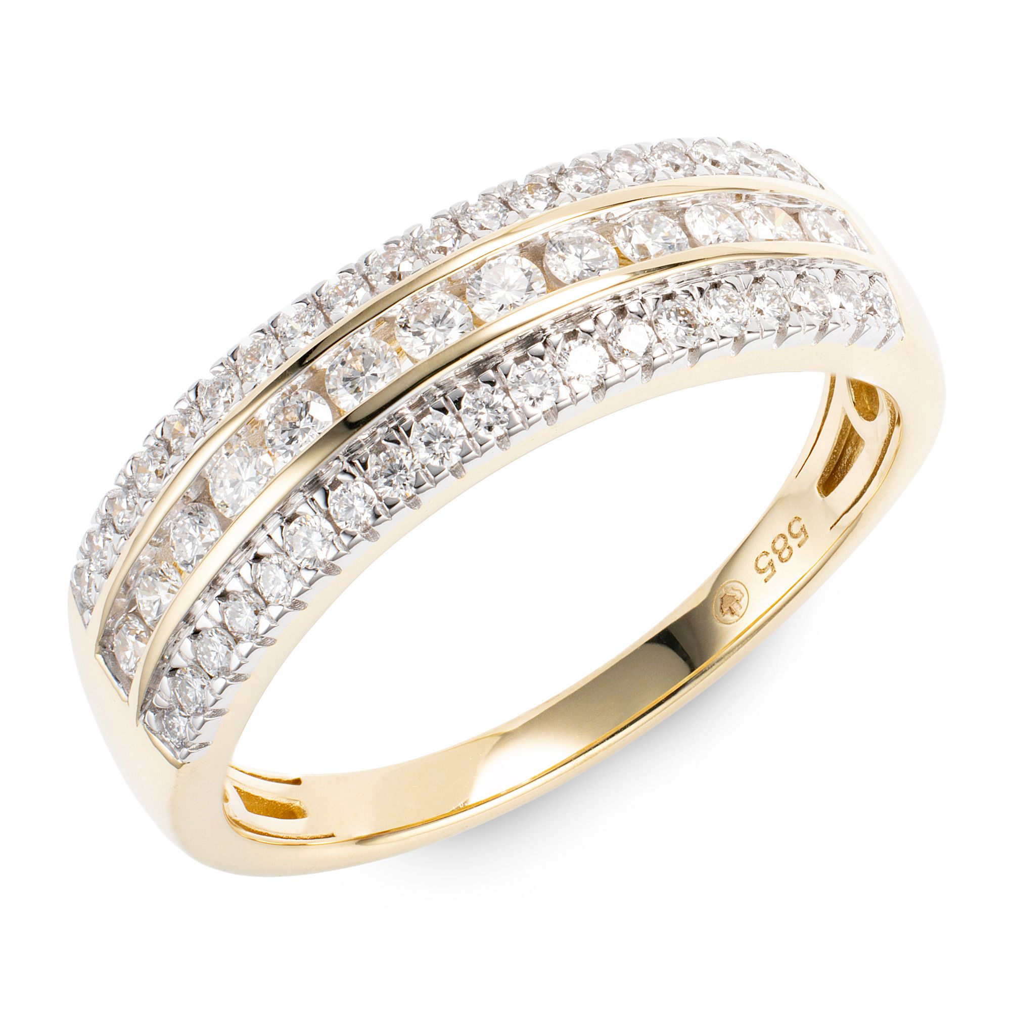 CANADIAN DIAMONDS Ring 51 Brillanten zus. ca. 0,50ct Gold 585
