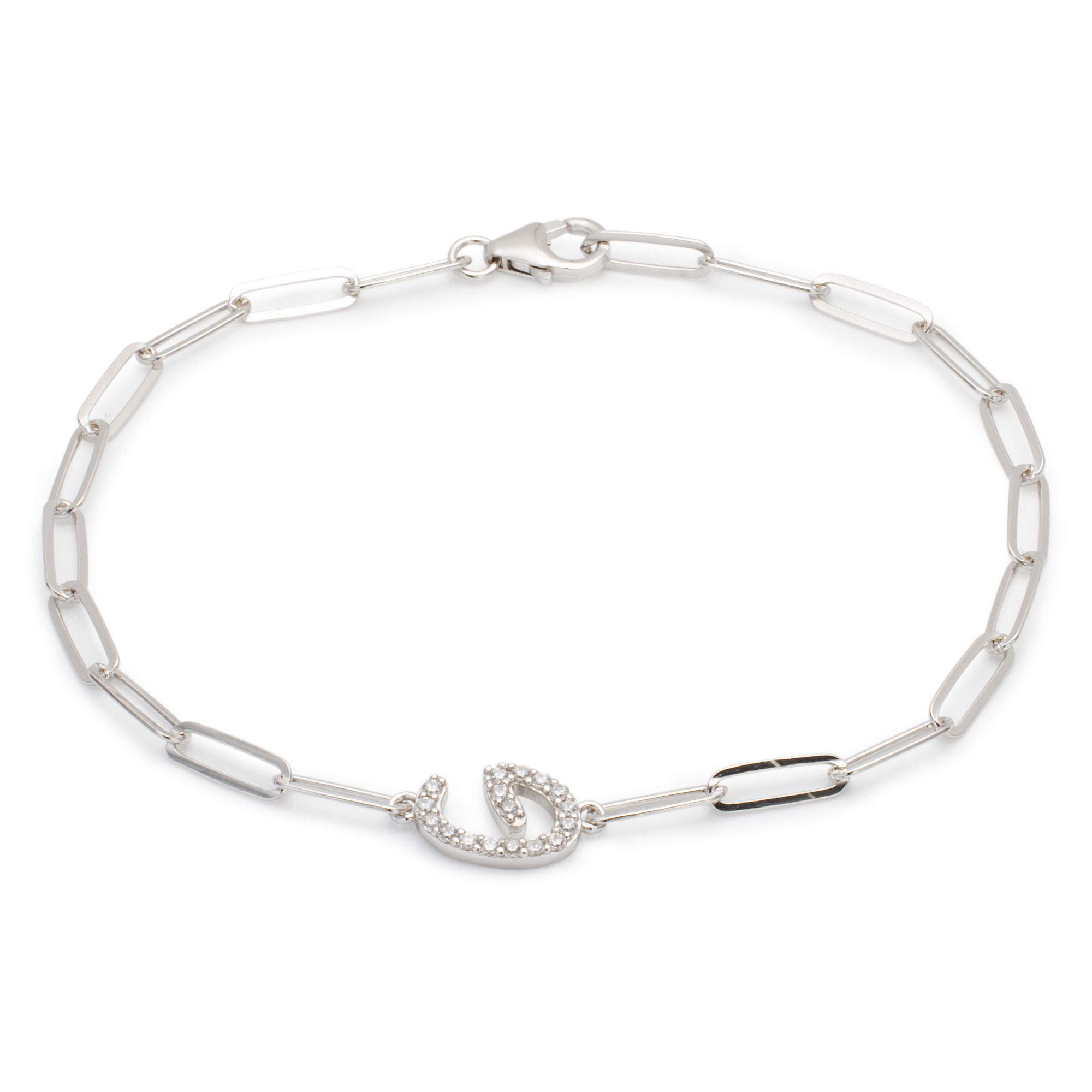 DIAMONIQUE® Armband mind. = 0,10ct Brillantschliff Silber rhodiniert