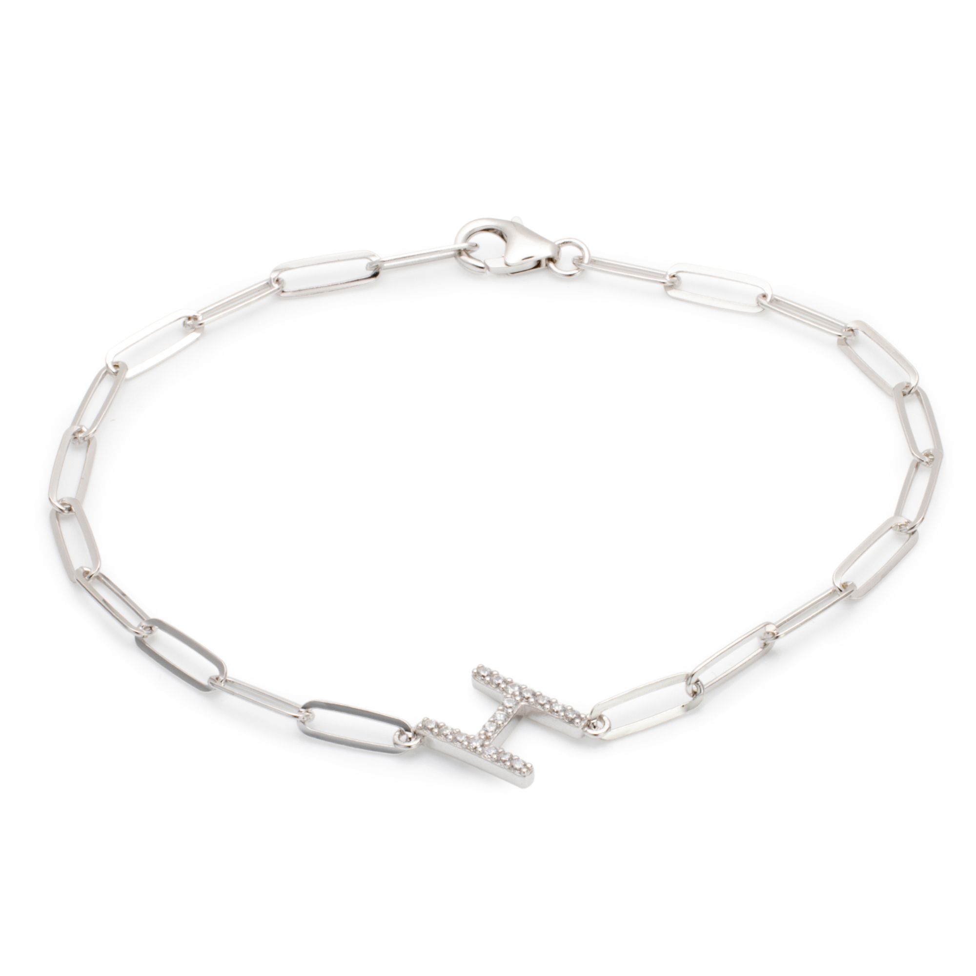 DIAMONIQUE® Armband mind. = 0,10ct Brillantschliff Silber rhodiniert