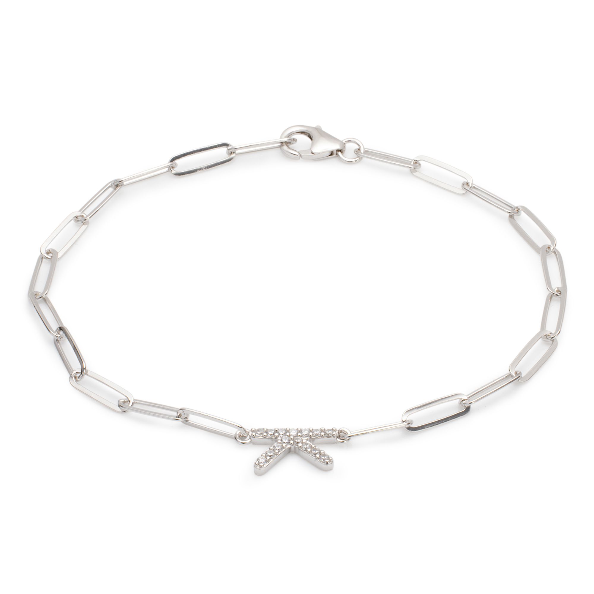 DIAMONIQUE® Armband mind. = 0,10ct Brillantschliff Silber rhodiniert