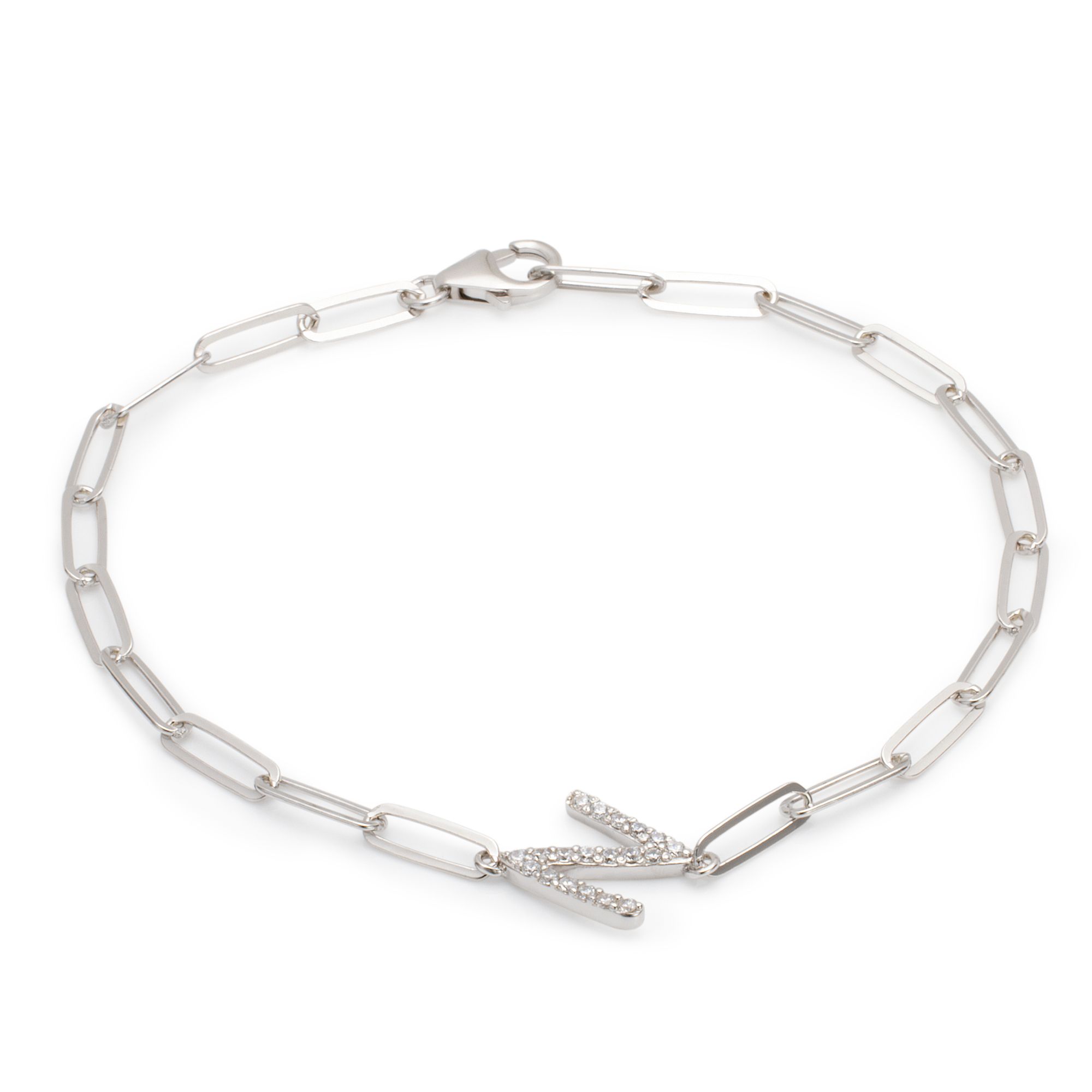 DIAMONIQUE® Armband mind. = 0,10ct Brillantschliff Silber rhodiniert
