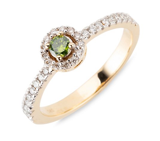 DIAMOUR Colour Diamonds Ring Brillanten ca. 0,45ct Gold 585