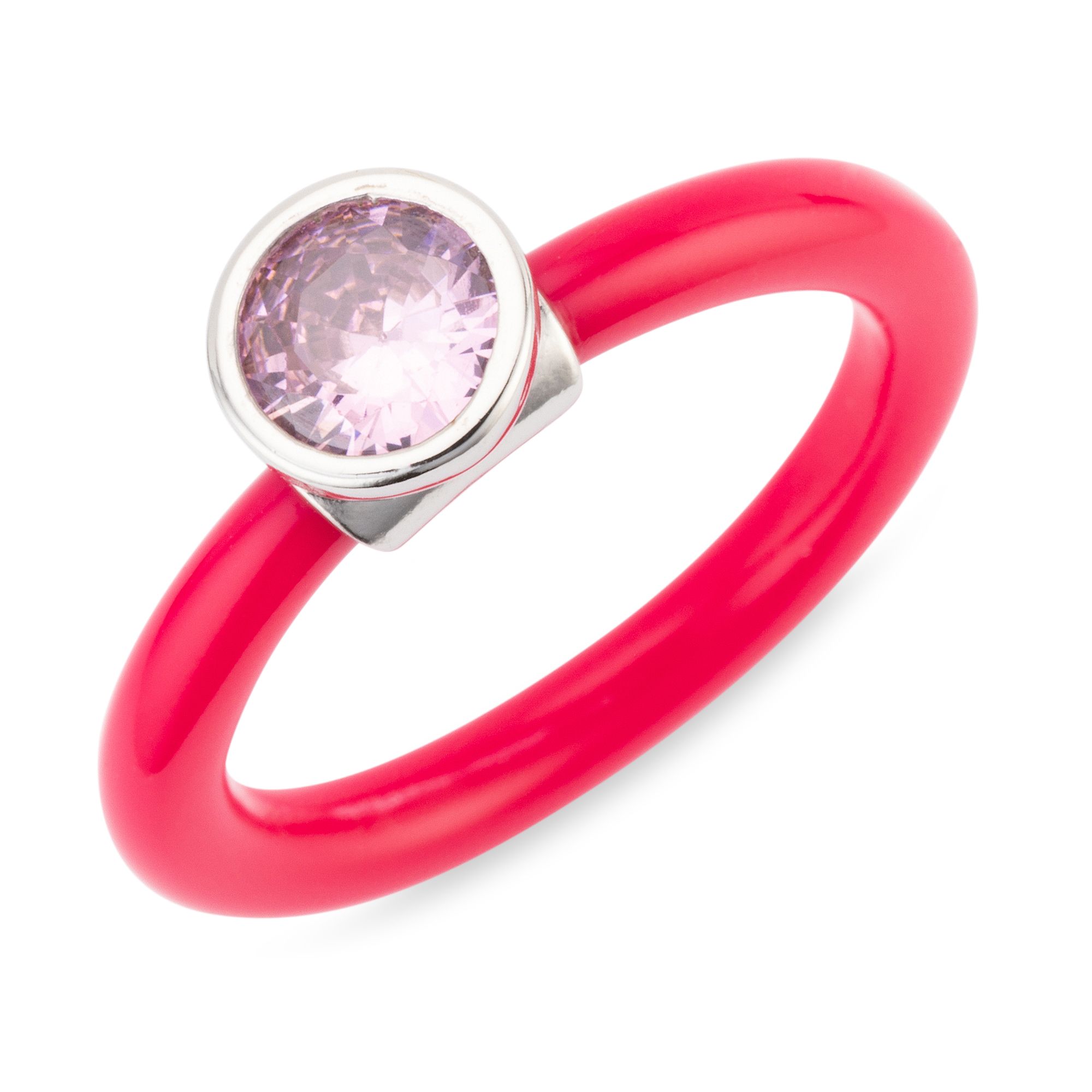 Qvc pink diamond ring sales