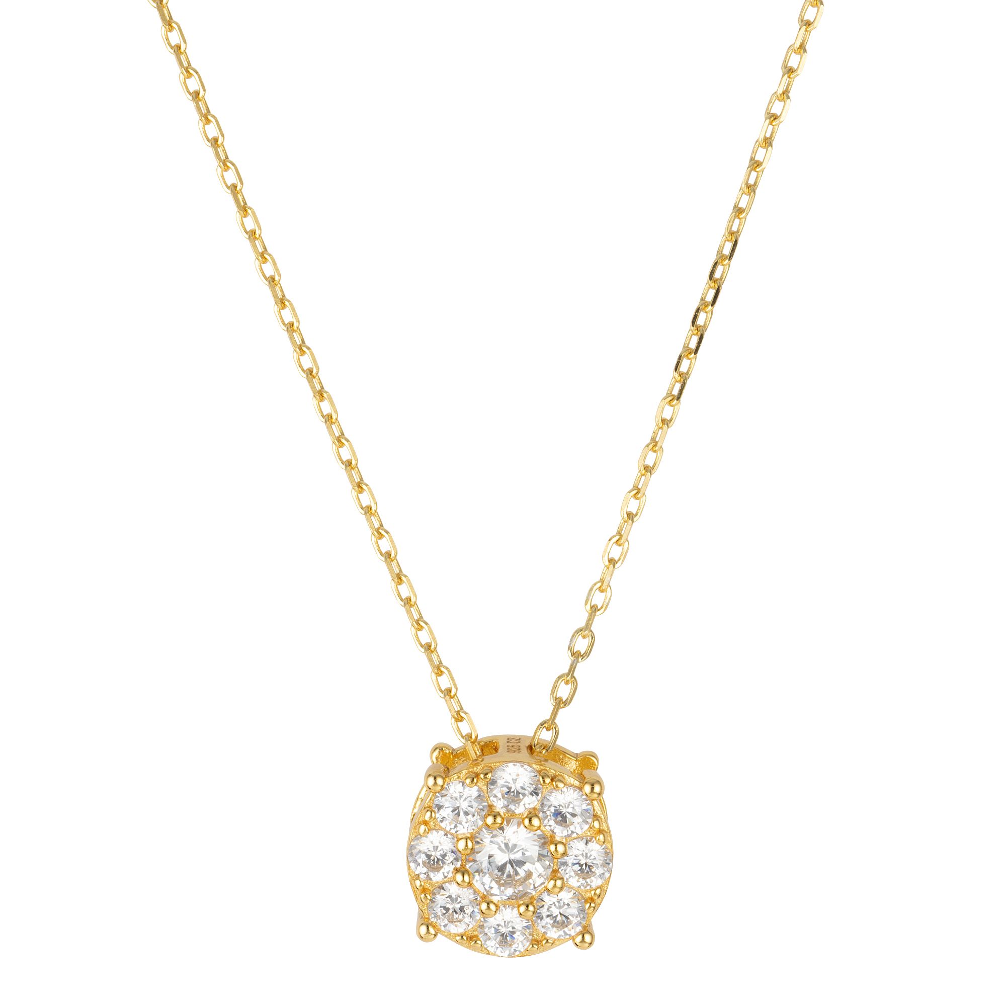 DIAMONIQUE® Anhänger mit Kette = 0,65ct Brillantschliff Silber 925