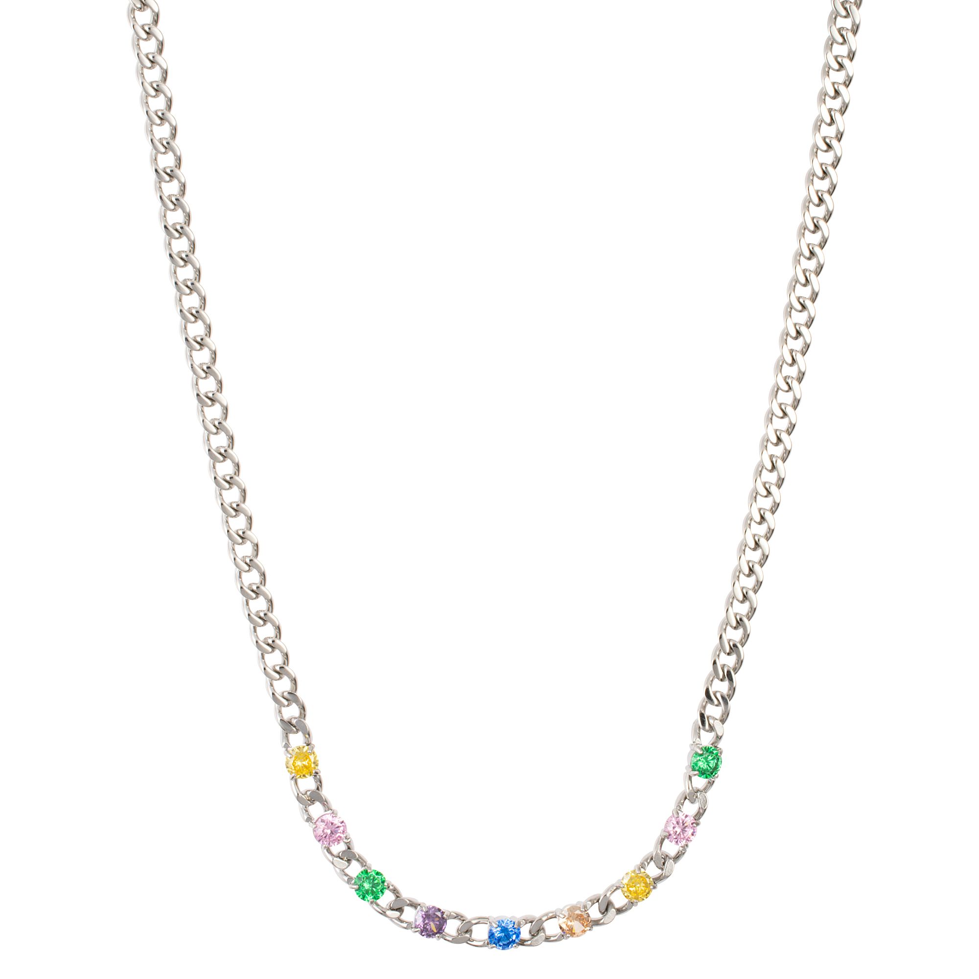 DIAMONIQUE® Collier = 4,50ct Brillantschliff Edelstahl