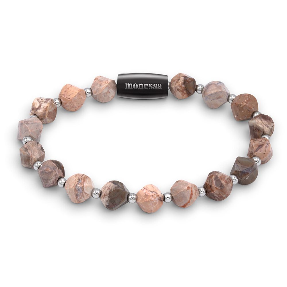 MONESSA Armband Edelsteine Magnetverschluss Edelstahl