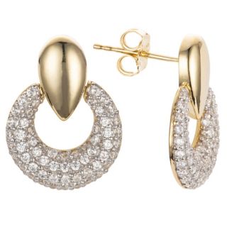 DIAMONIQUE® Ohrstecker = 1,12ct Brillantschliff Silber vergoldet