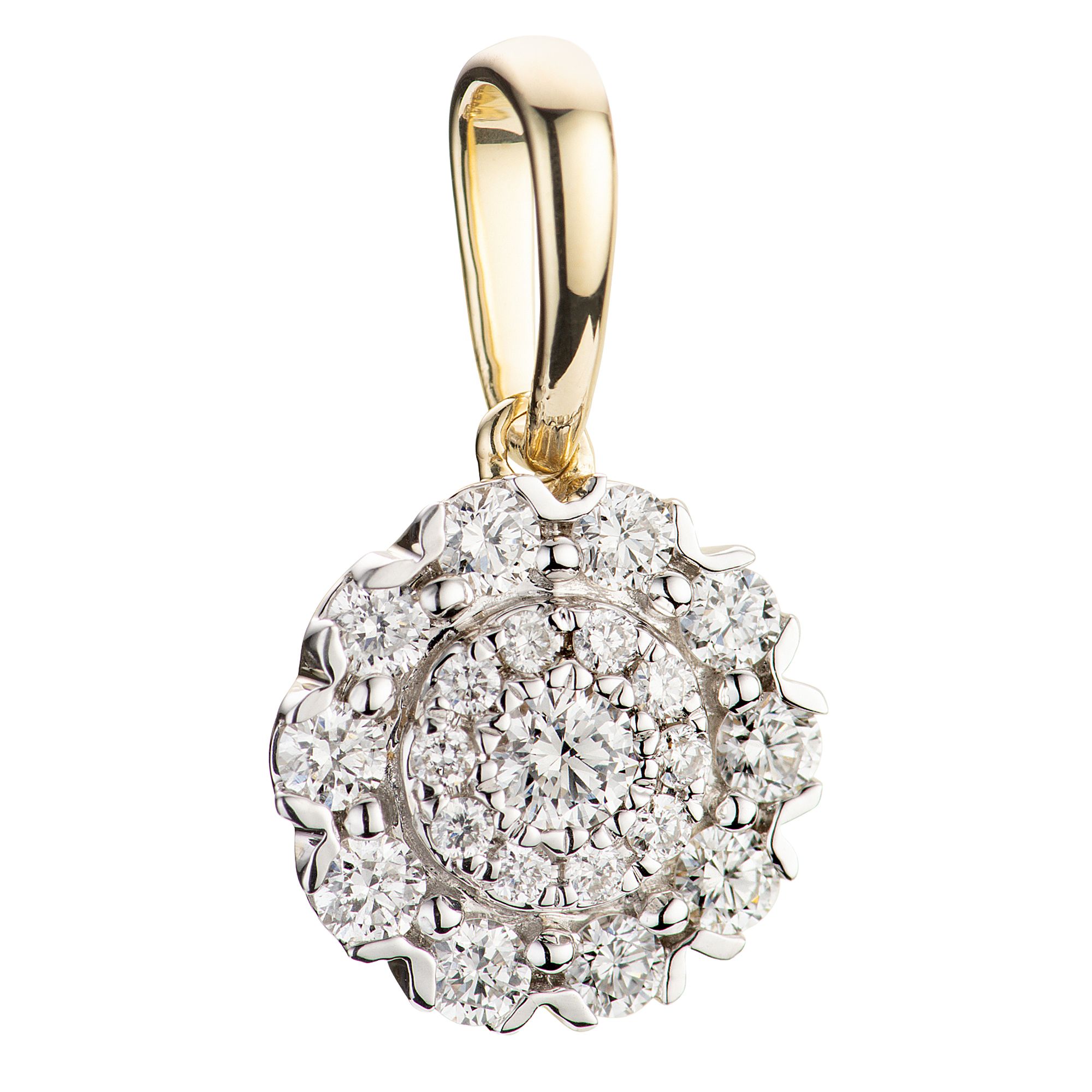 DIAMOUR Anhänger 21 Brillanten zus. ca. 0,25ct Gold 375