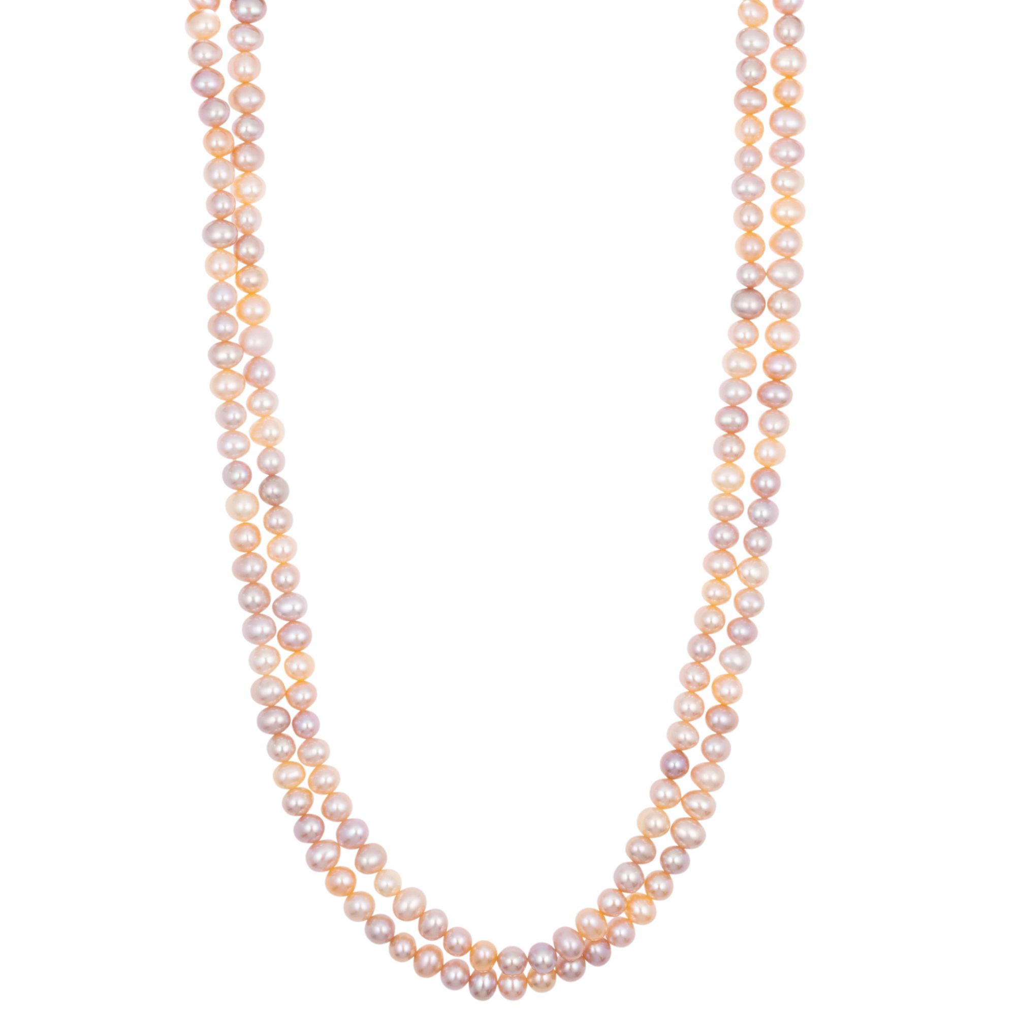 PERLEA Endlos-Collier Süßwasserzucht- perlen 6-7mm Länge ca.120cm