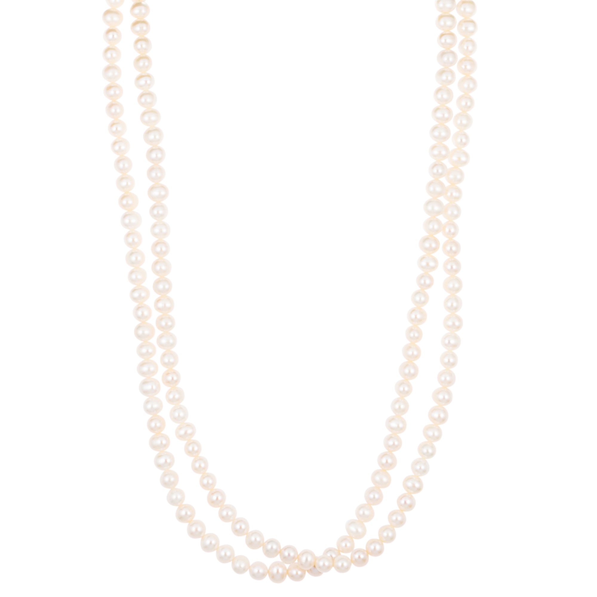 PERLEA Endlos-Collier Süßwasserzucht- perlen 6-7mm Länge ca.120cm