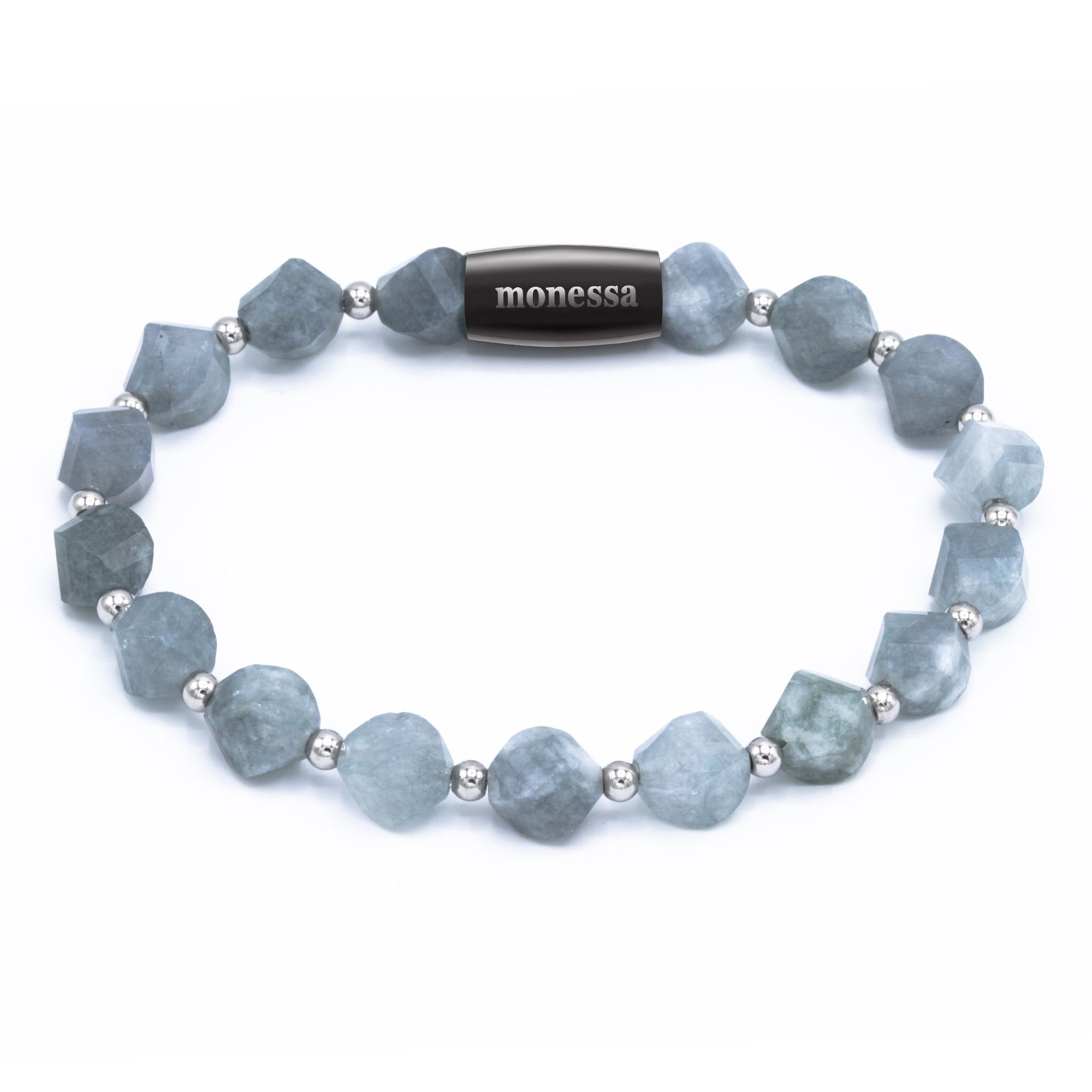 MONESSA Armband Edelsteine Edelstahl Magnetverschluß