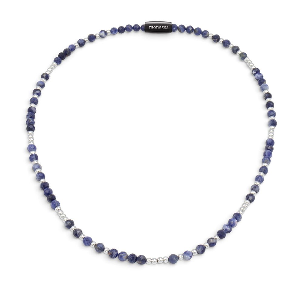 MONESSA Collier Edelsteine Magnetverschluss Edelstahl