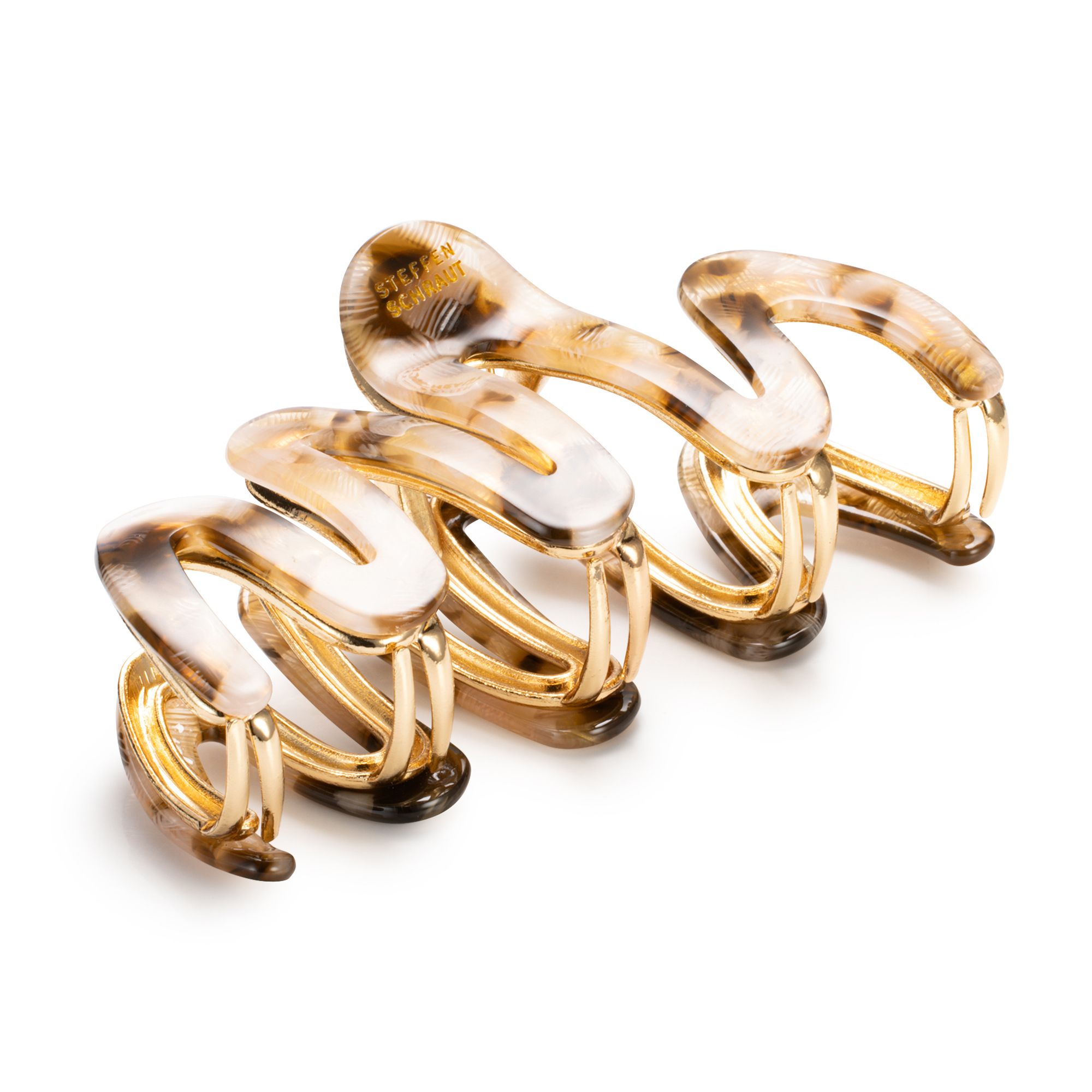 STEFFEN SCHRAUT Haarspange braun gemustert Modeschmuck