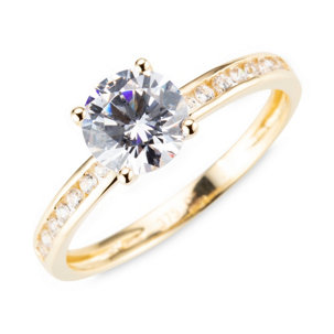 DIAMONIQUE® Ring = 1,24ct Brillantschliff Gold 375 - 609045