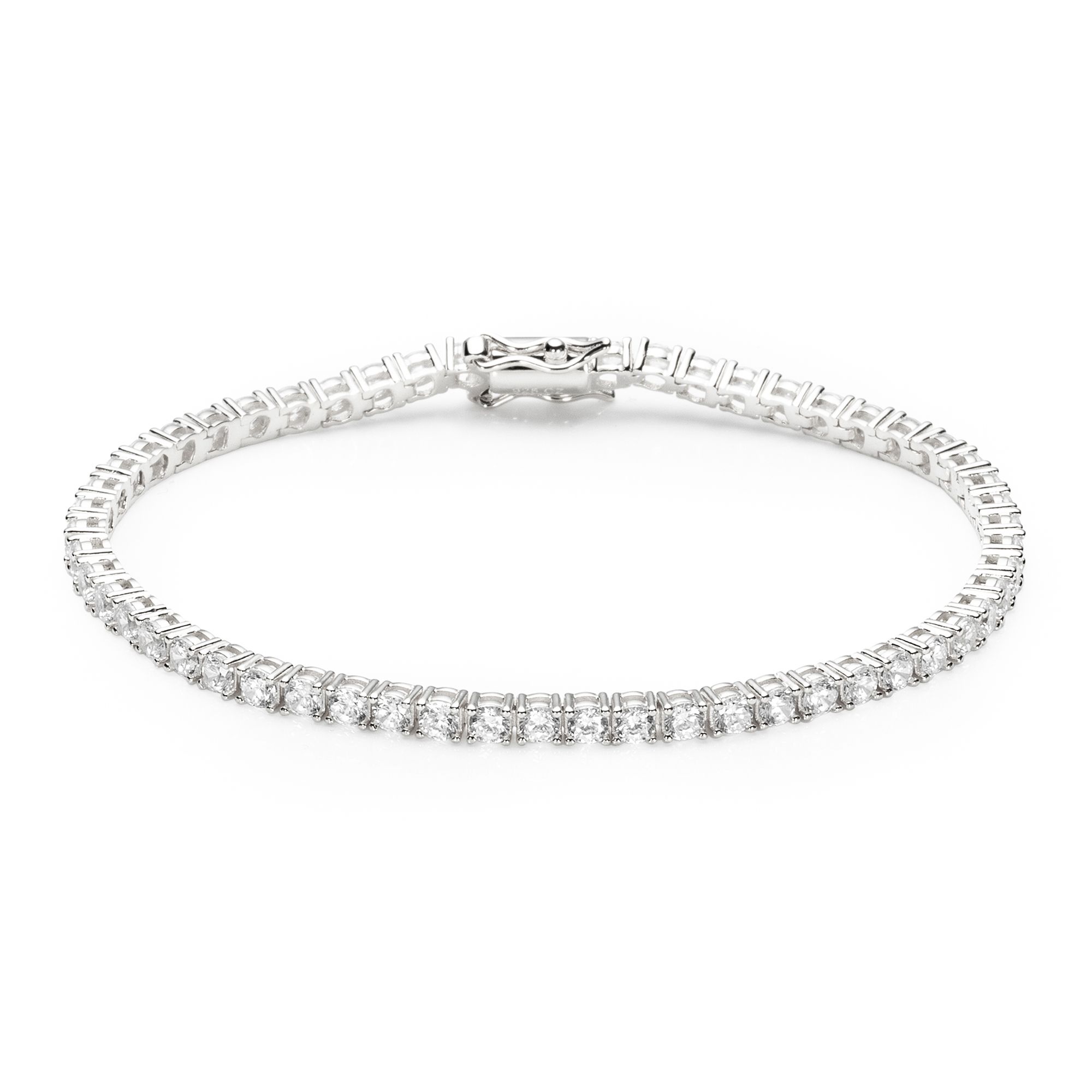 DIAMONIQUE® Tennisarmband = 5,40ct Brillantschliff Silber 925