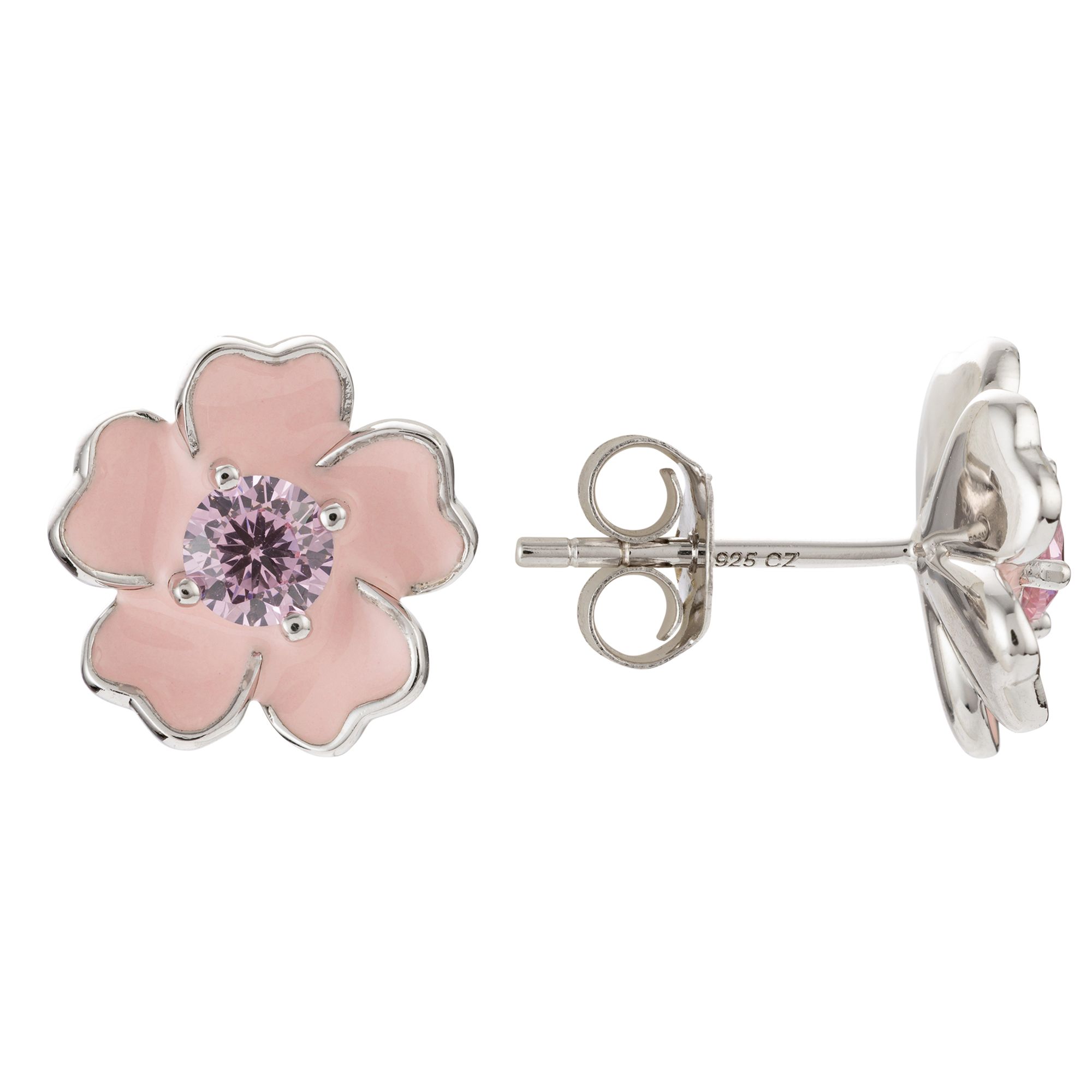 DIAMONIQUE® Ohrstecker = 0,50ct Brillantschliff Silber rhodiniert