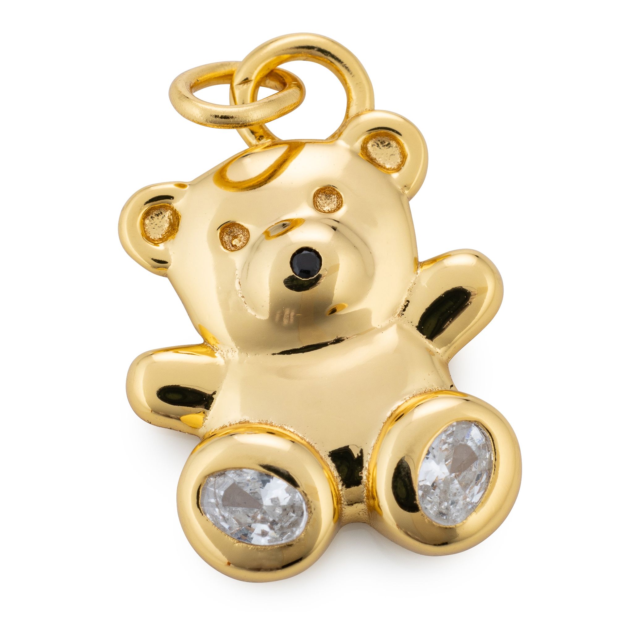 DIAMONIQUE® Teddy-Anhänger = 0,02ct Ovalschliff Silber 925