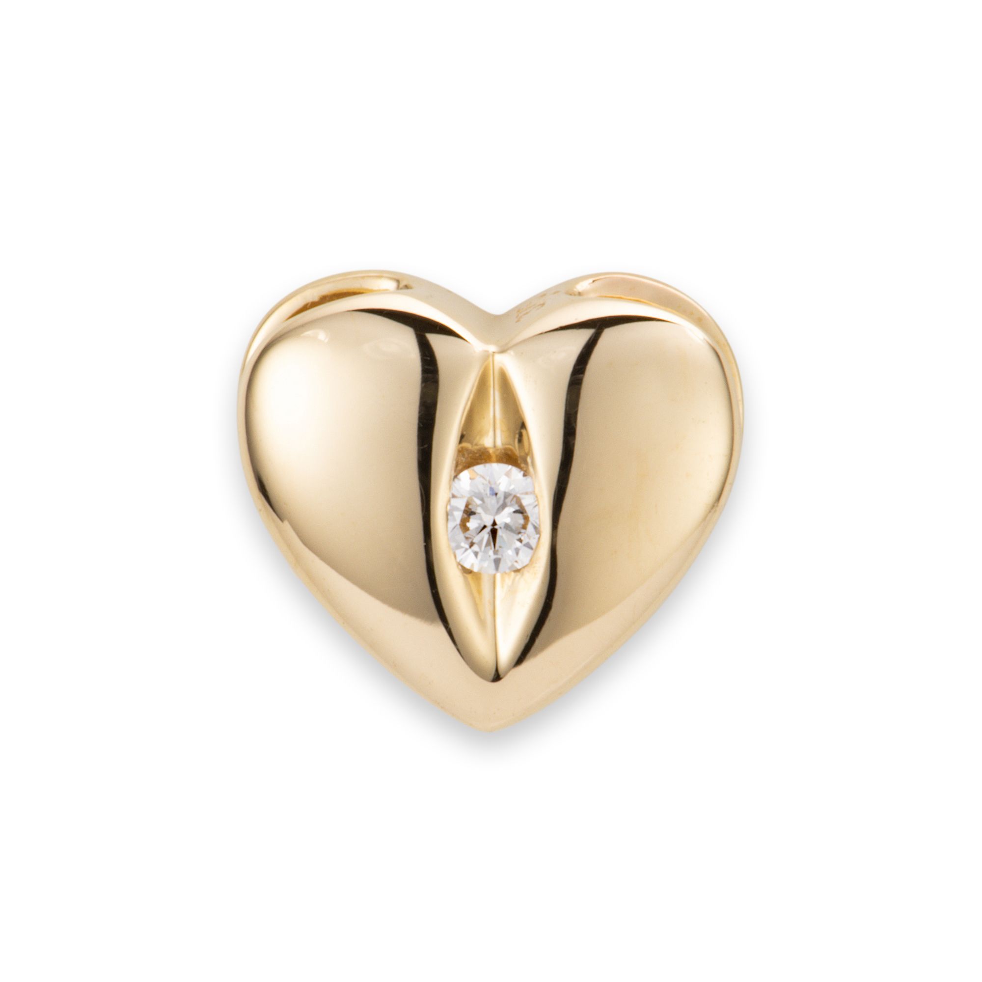 GOLDSCHMUCK FÜR MICH Herz-Anhänger 1 Brillant ca. 0,03ct Gold 375