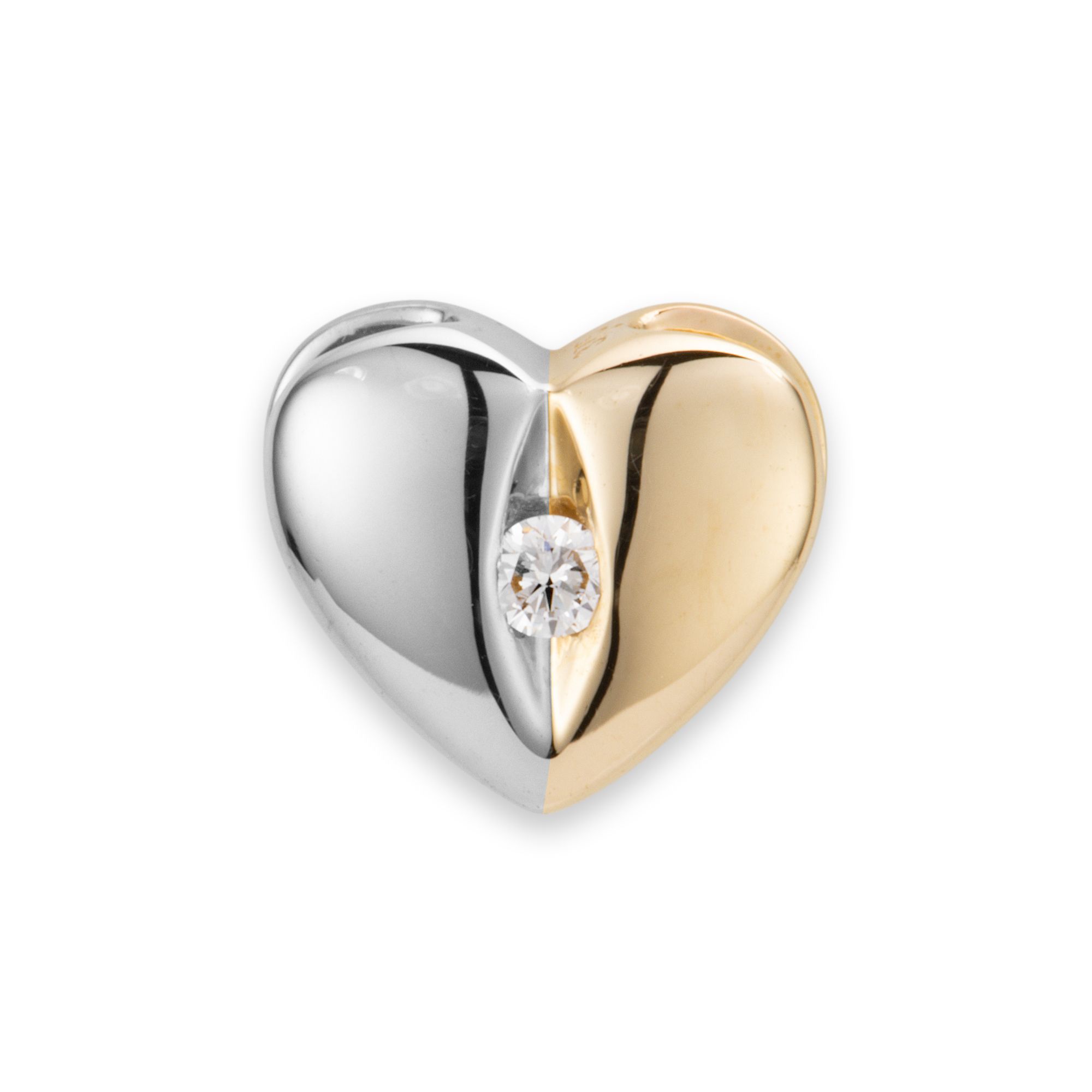 GOLDSCHMUCK FÜR MICH Herz-Anhänger 1 Brillant ca. 0,03ct Gold 375