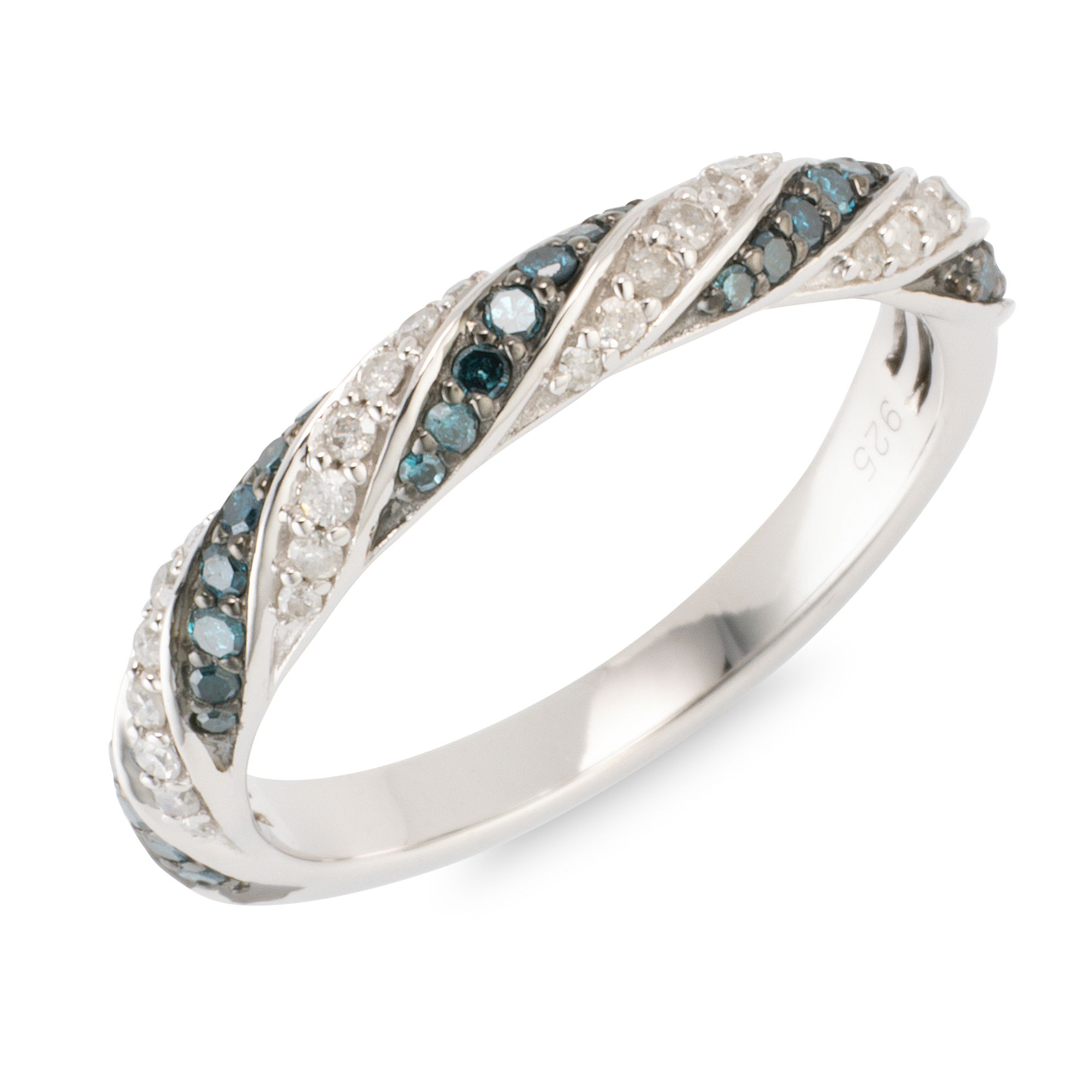 DIAMOUR Ring 59 Diamanten zus. ca. 0,33ct Silber 925