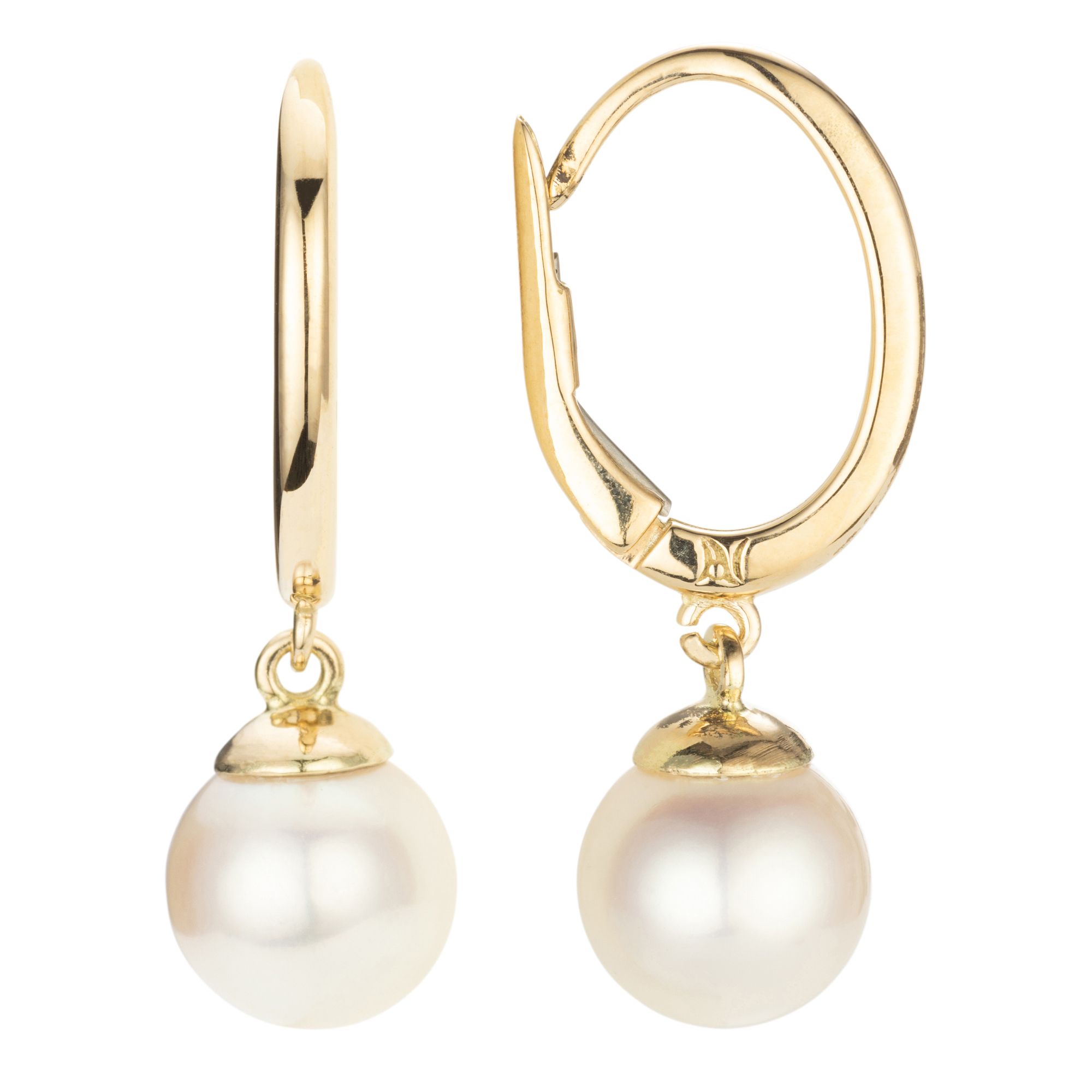  PERLEA Ohrhänger Akoyazucht- perlen 8-8,5mm Gold 585