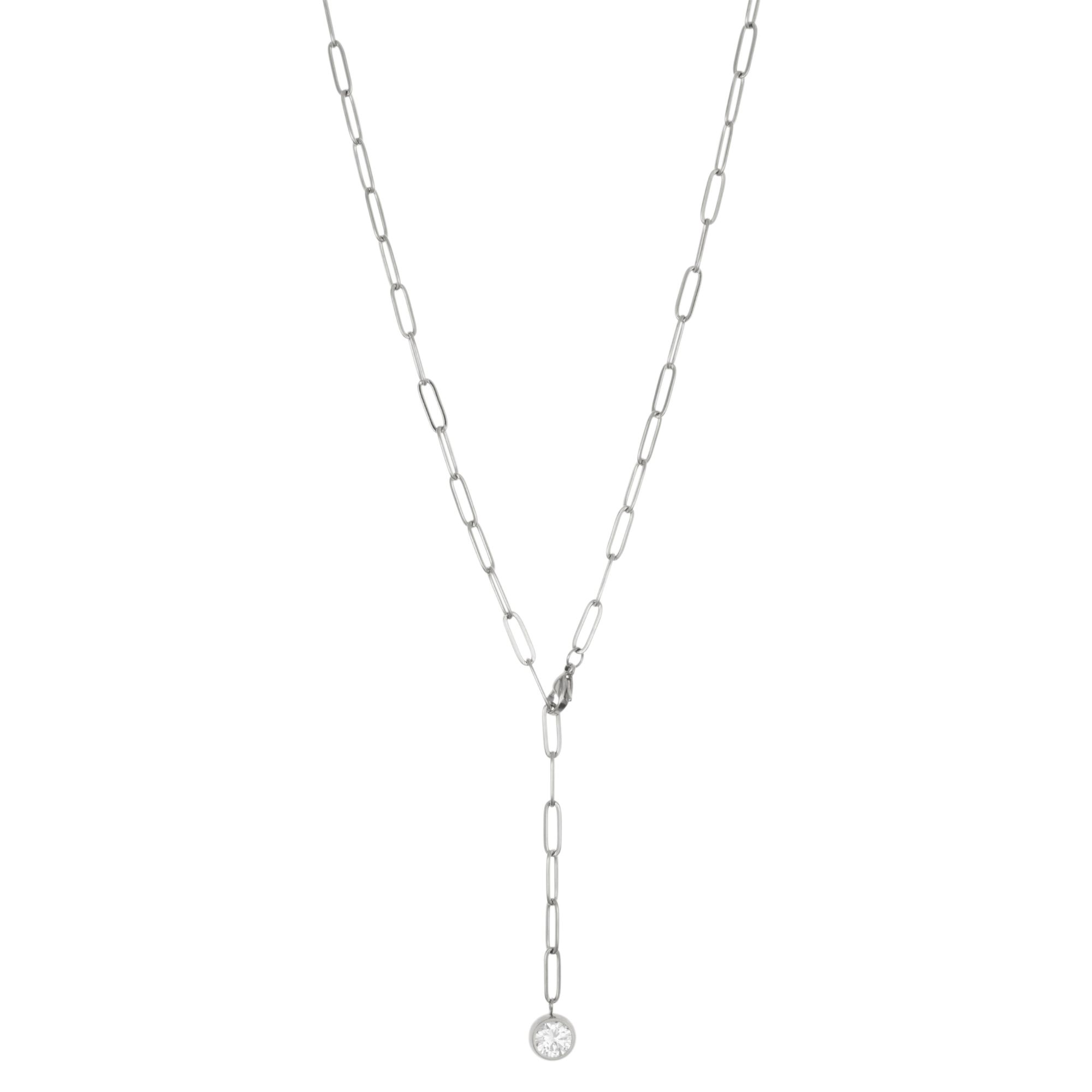 DIAMONIQUE® Collier = 2,00ct Brillantschliff Edelstahl
