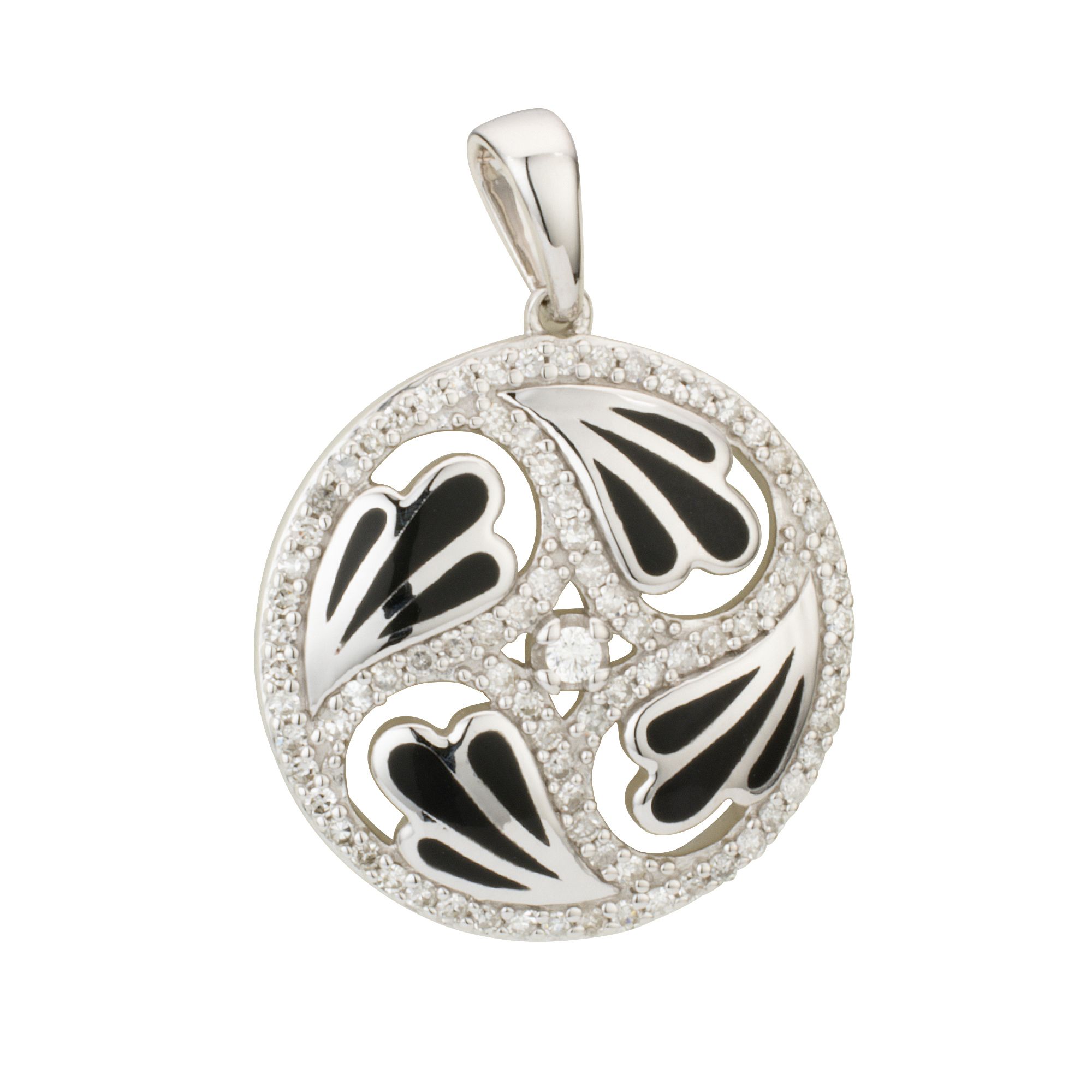 DIAMOUR Anhänger 83 Diamanten zus. ca. 0,33ct Silber 925