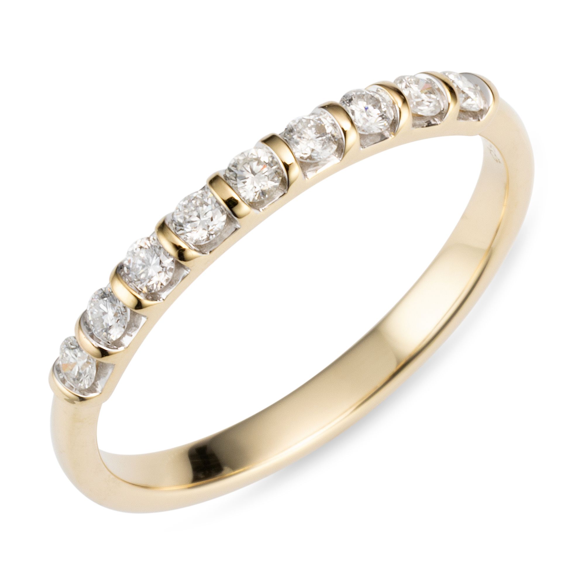 CANADIAN DIAMONDS Ring 9 Brillanten zus. ca. 0,25ct Gold 585