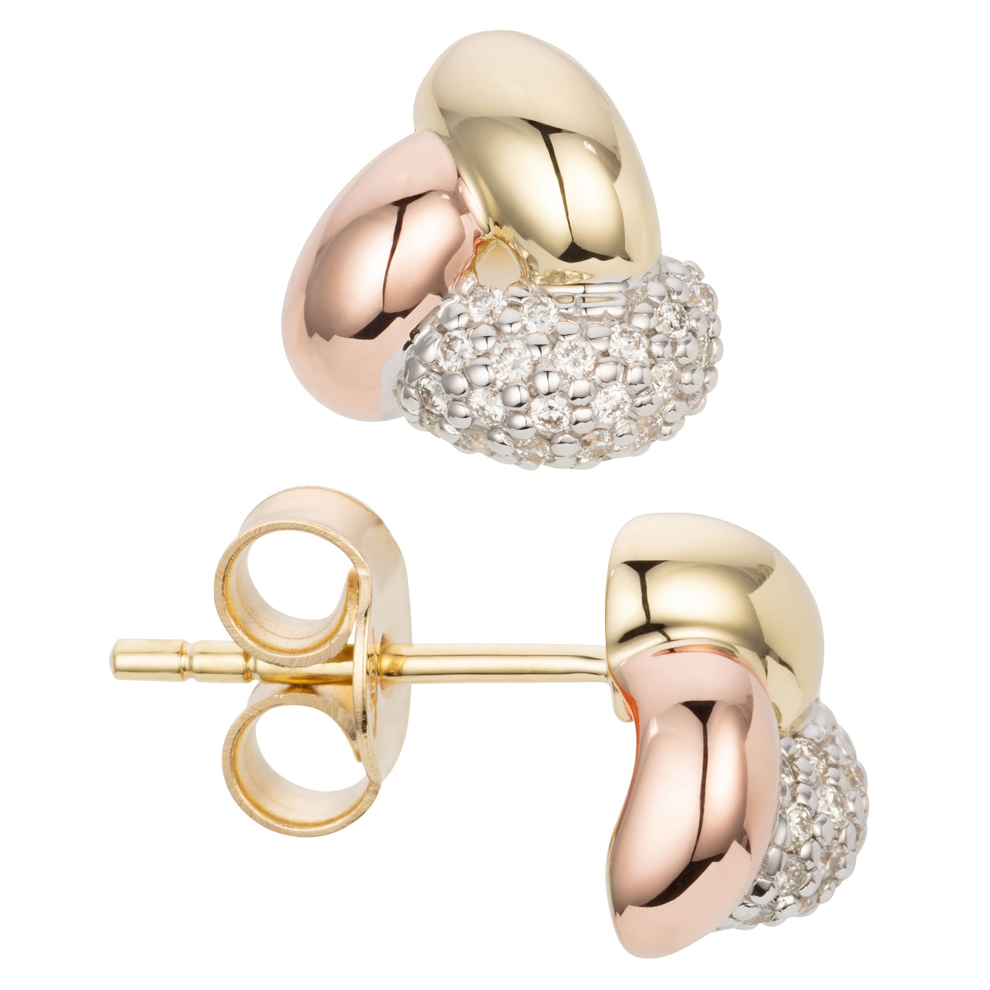 DIAMOUR Ohrstecker 50 Brillanten zus. ca. 0,22ct Gold 585