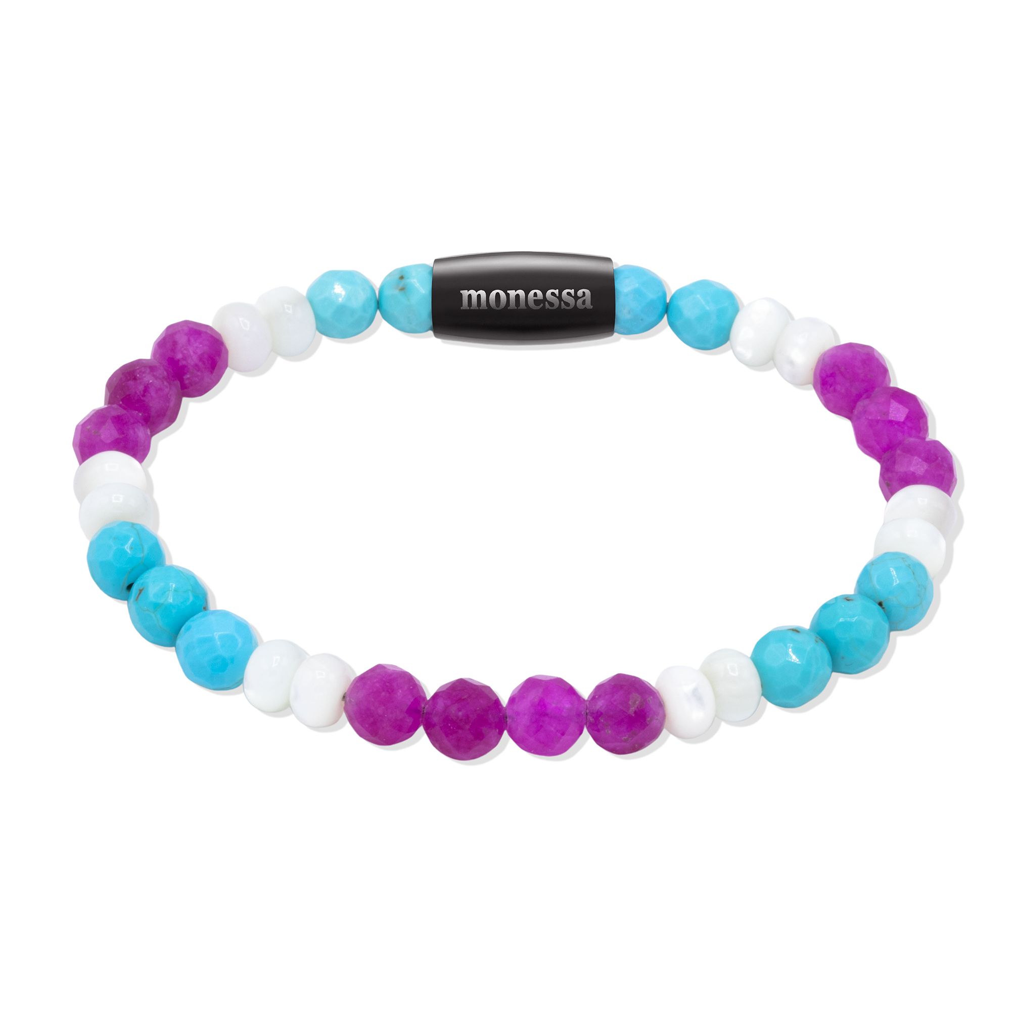 MONESSA Armband Edelsteine facettiert Magnetverschluss