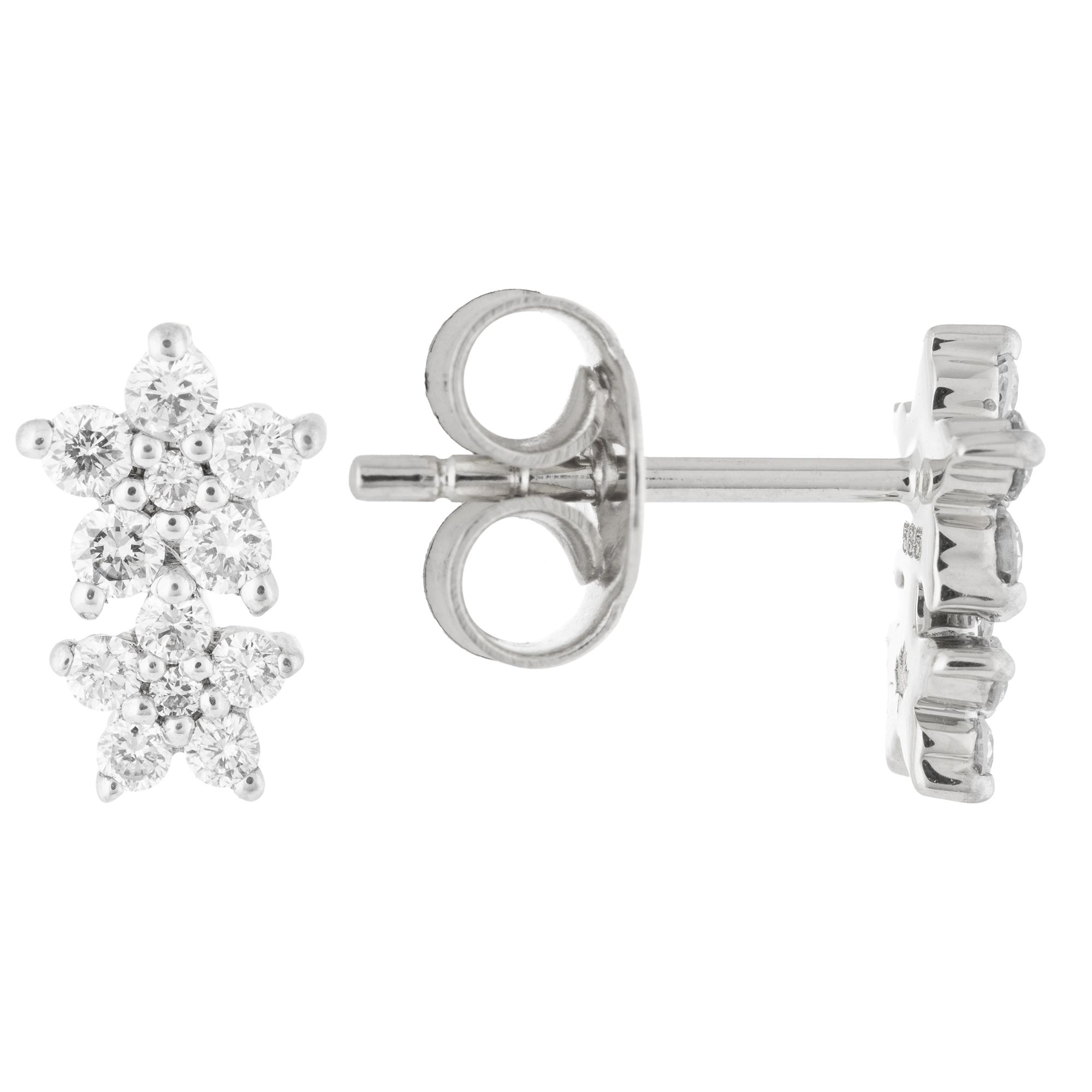 CANADIAN DIAMONDS Ohrstecker 24 Brillanten zus. ca. 0,36ct Gold 585