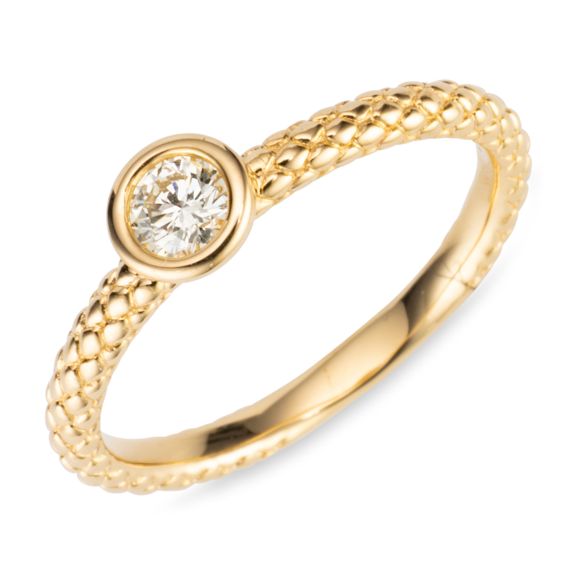 DIAMOUR Ring 1 Brillant ca. 0,20ct Gold 375
