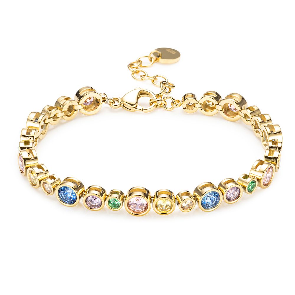 DIAMONIQUE® Armband = 7,65ct Brillantschliff Edelstahl
