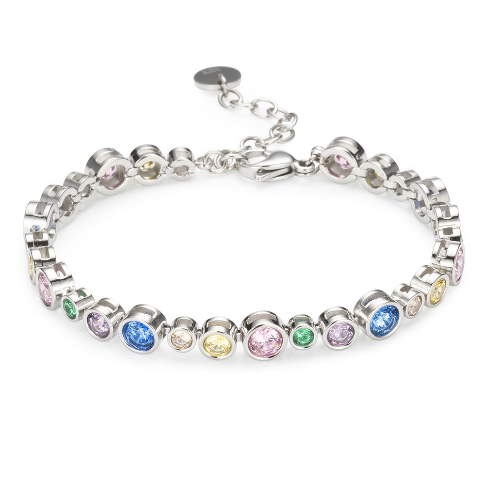 DIAMONIQUE® Armband = 7,65ct Brillantschliff Edelstahl