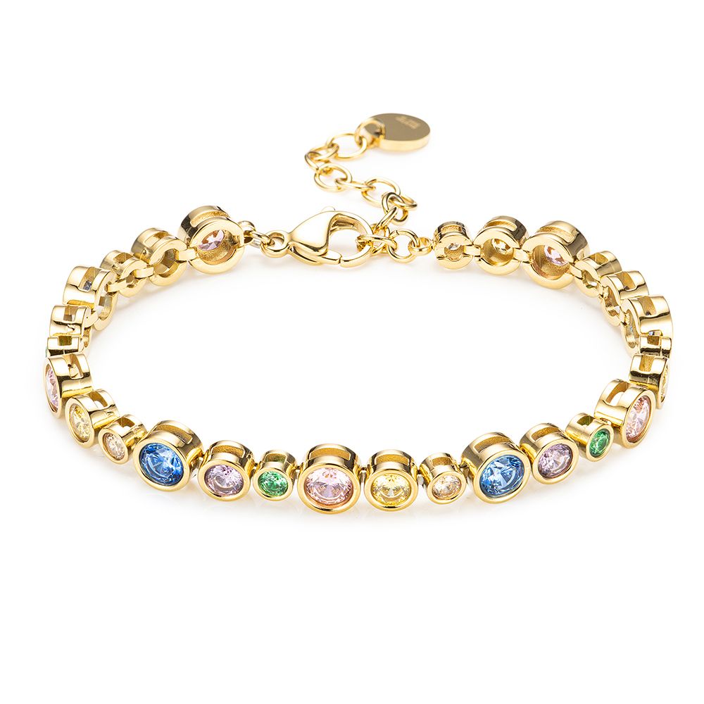 DIAMONIQUE® Armband = 7,65ct Brillantschliff Edelstahl