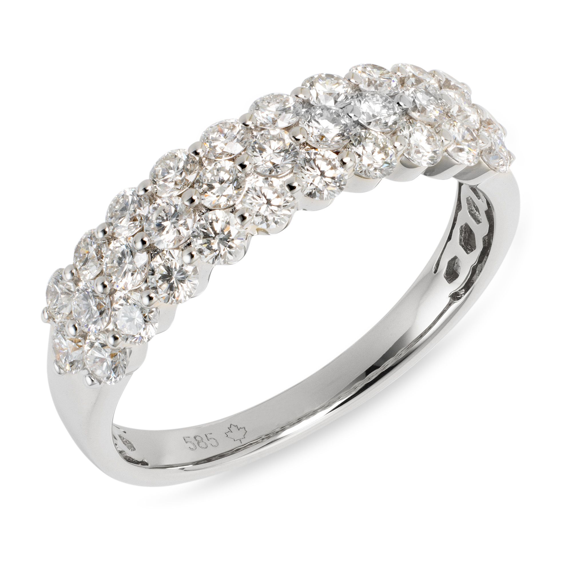 CANADIAN DIAMONDS Ring 31 Brillanten zus. ca. 1,00ct Gold 585