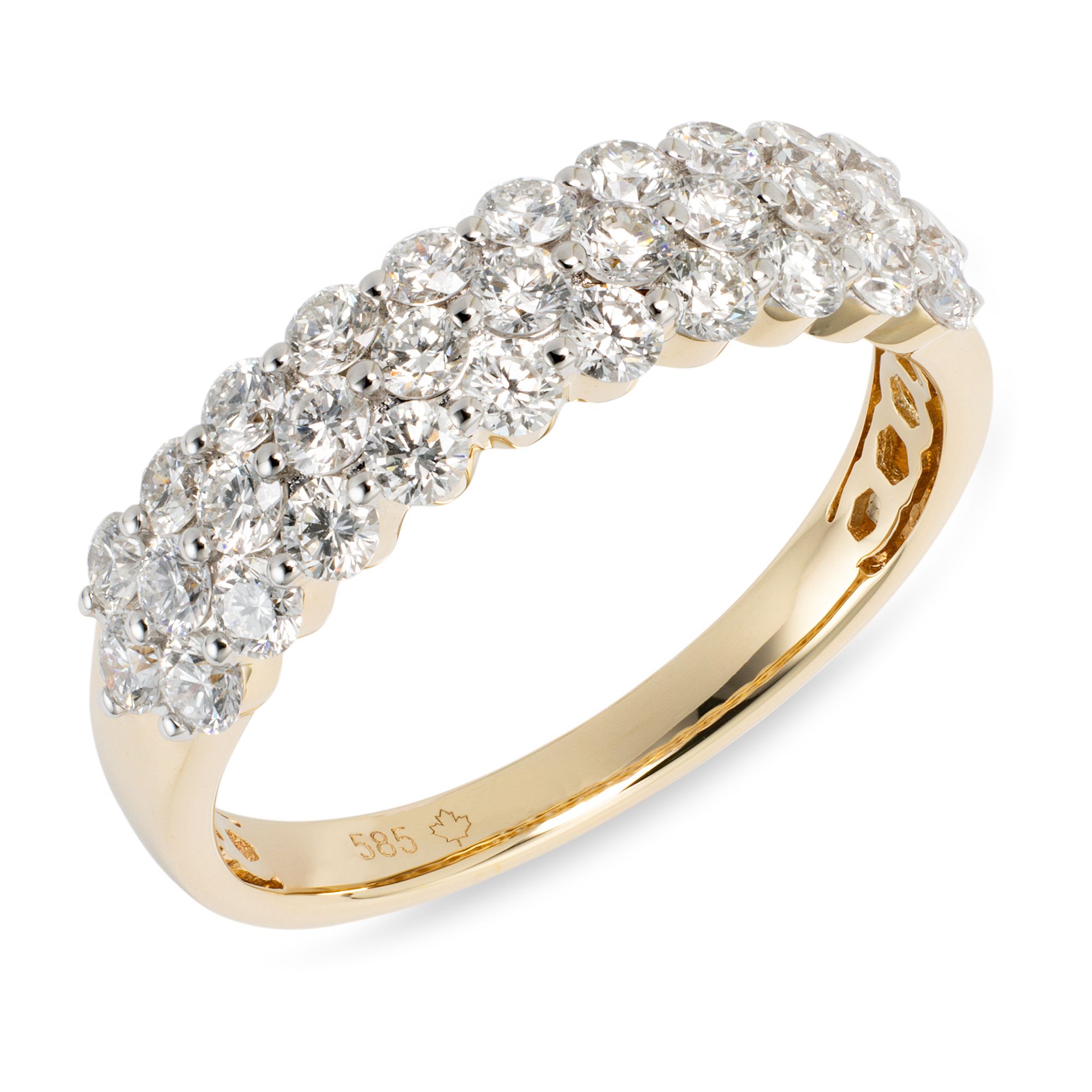 CANADIAN DIAMONDS Ring 31 Brillanten zus. ca. 1,00ct Gold 585
